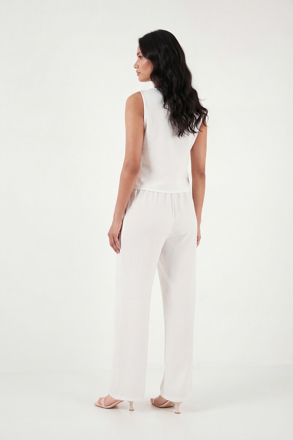 Lela Regular Fit Bağlama Detaylı Bisiklet Yaka Takım Bayan Takım 5866466 görsel 7