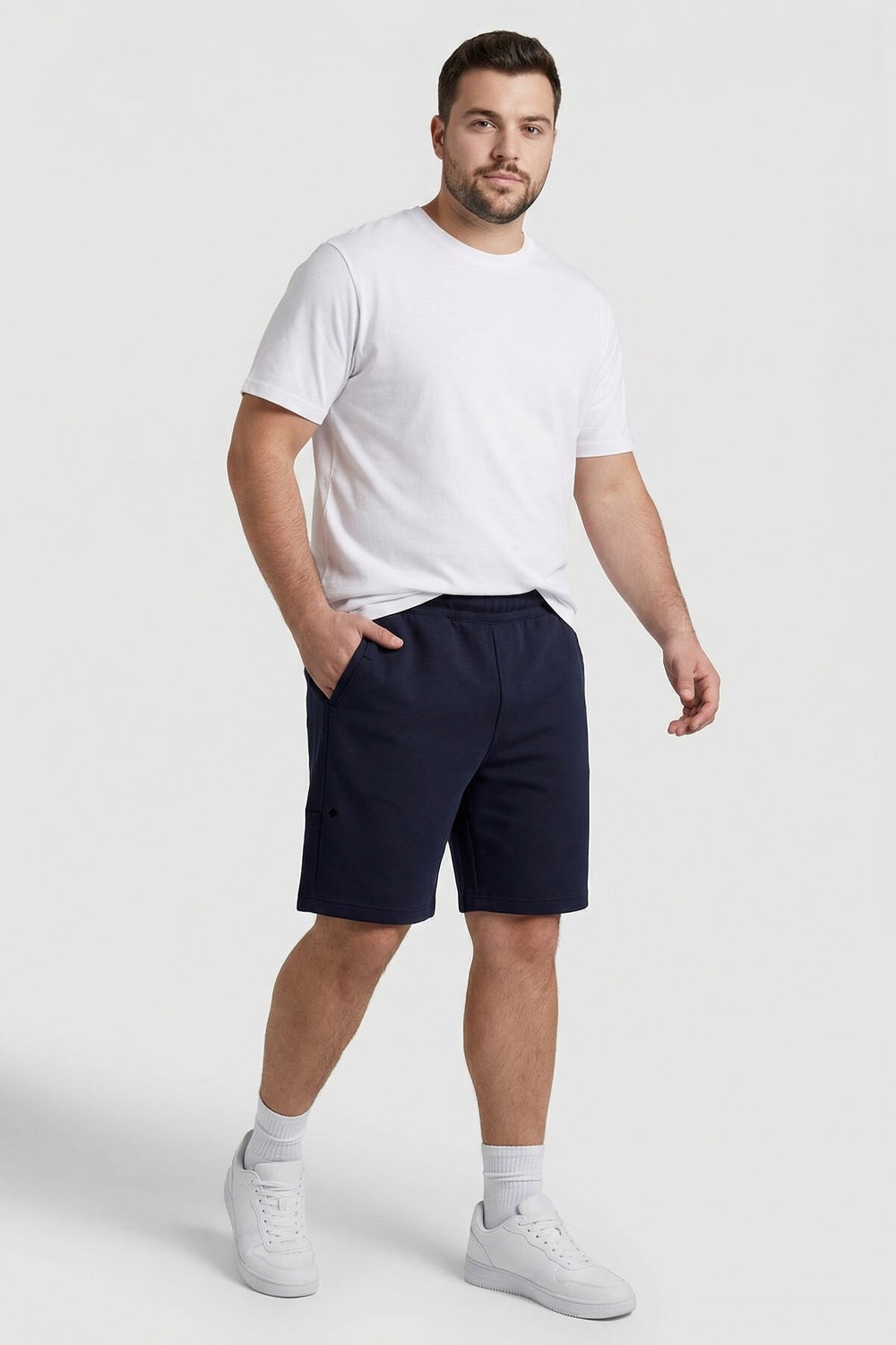 Tommy Life Siyah Rahat Form Bağcıklı Cep Detaylı Battal Büyük Beden Erkek Şort - 81297 görsel 4
