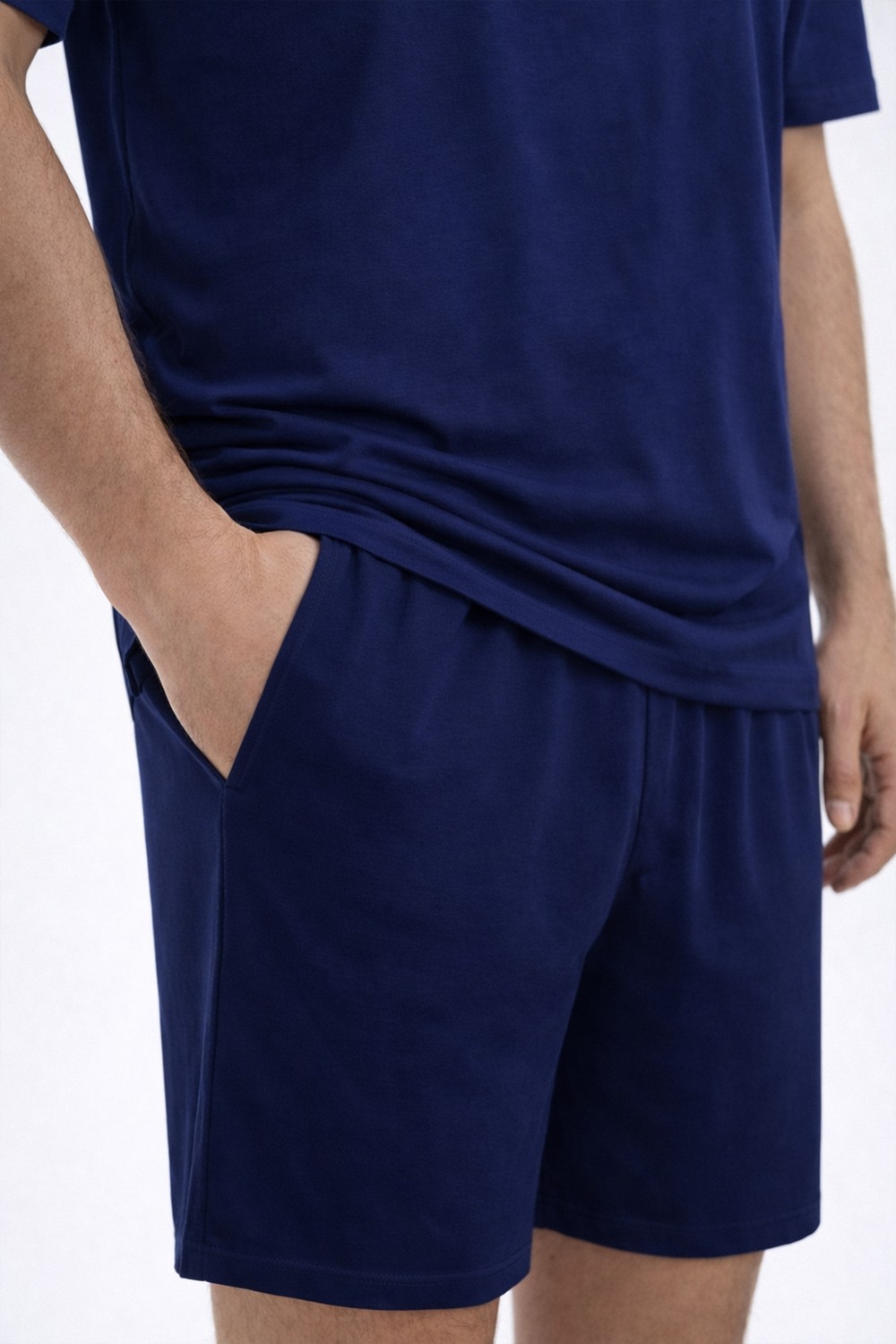 Koza İç Giyim Erkek Pamuklu Lacivert Baskılı Cepli Pijama Takımı görsel 5