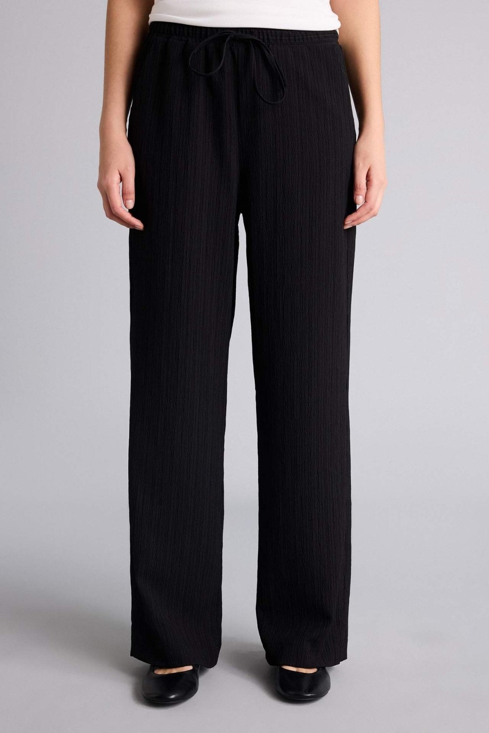 DeFacto Regular Fit Düz Paça Gofre Dokulu Pantolon H0551AX26SP görsel 7