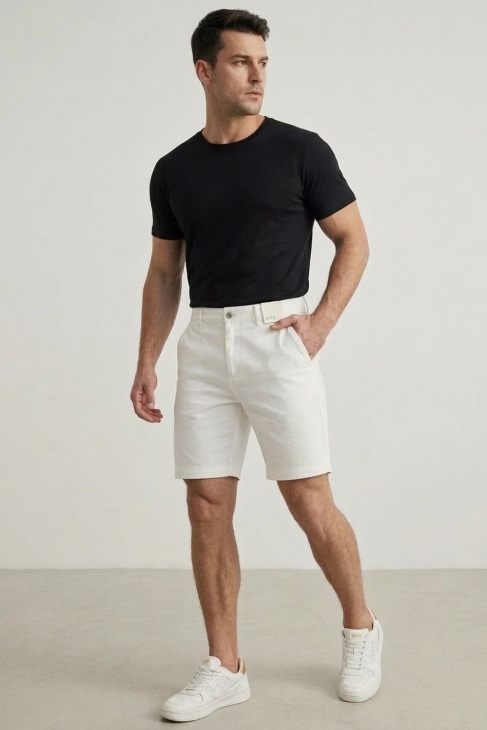 Soft & Basic Erkek Ön ve Arka Cepli Regular Fit Rahat Kalıp Günlük Şort görsel 3
