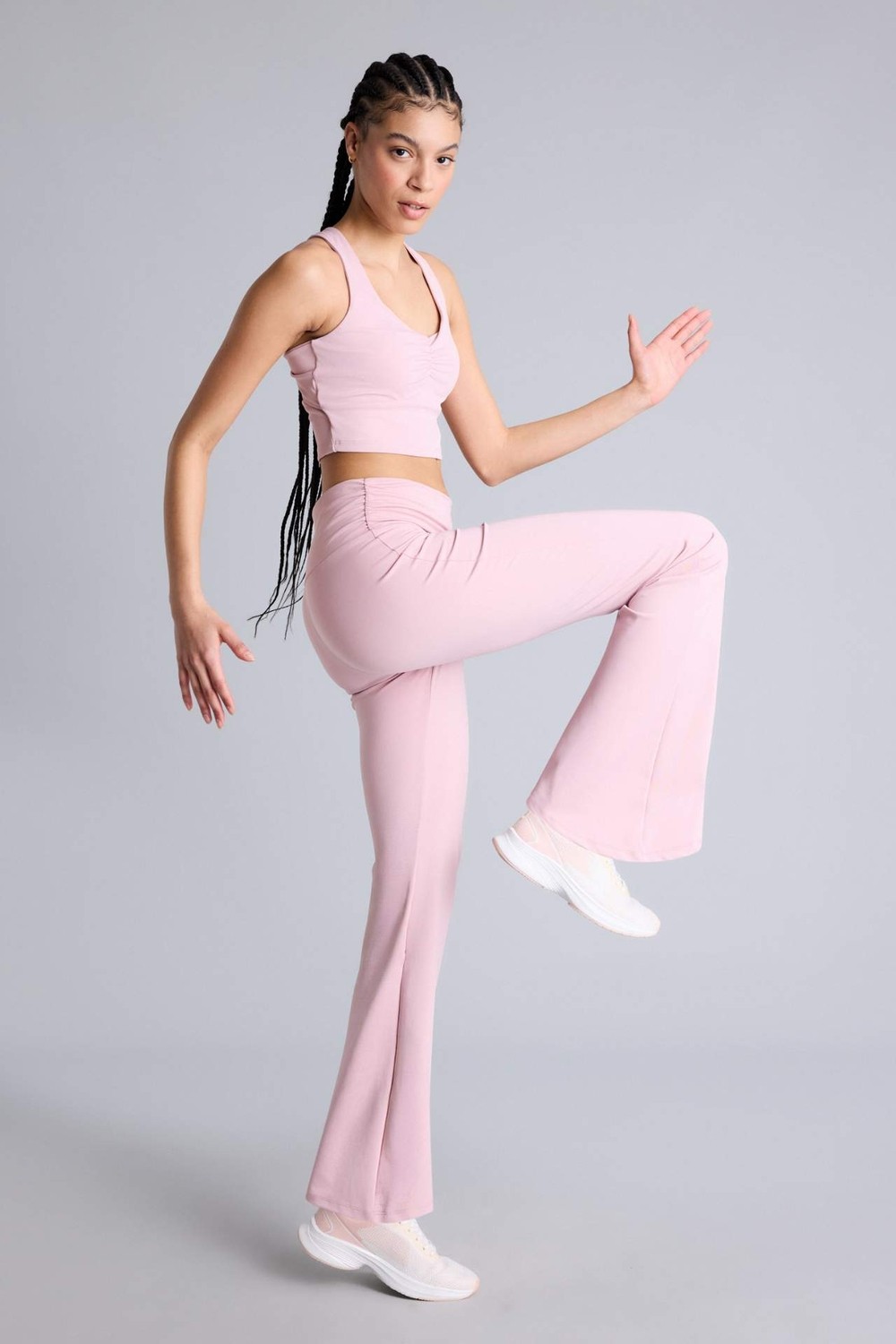 DeFacto Flare Fit İspanyol Paça Sporcu Pantolon G0755AX26SP görsel 7