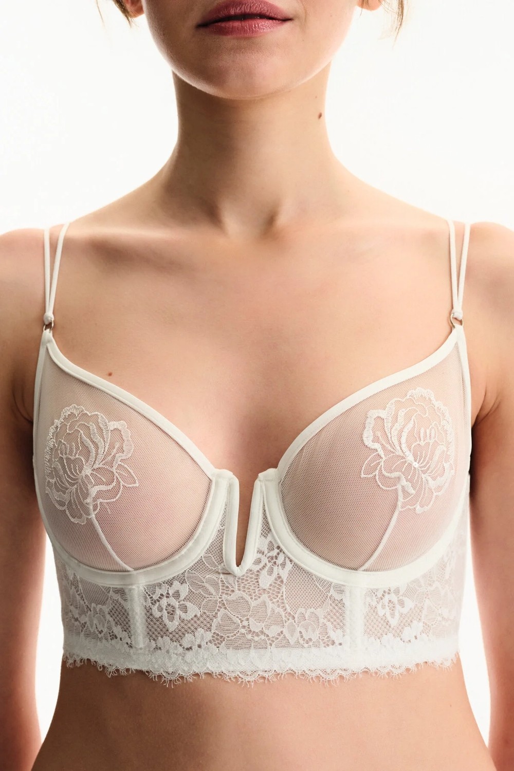 Penti Kırık Beyaz Çıkarılabilir Etekli Babydoll