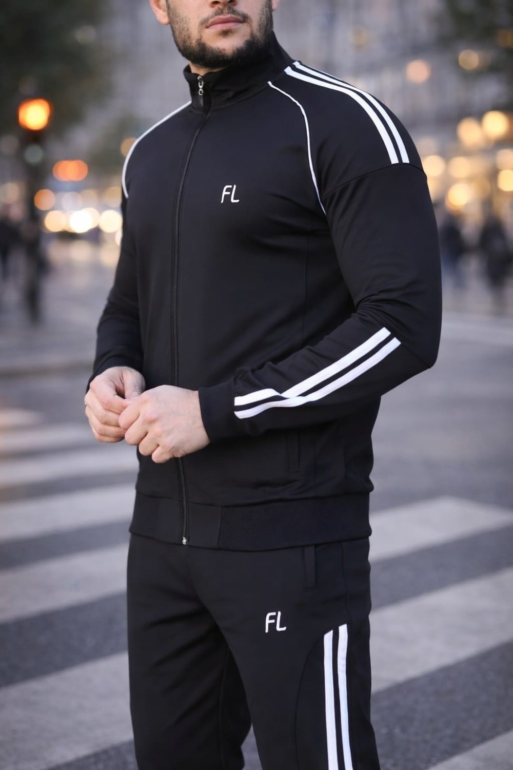 Zeyra Light Yeni Sezon Dik Yaka Fermuarlı Comfort Fit Erkek Eşofman Takımı görsel 2