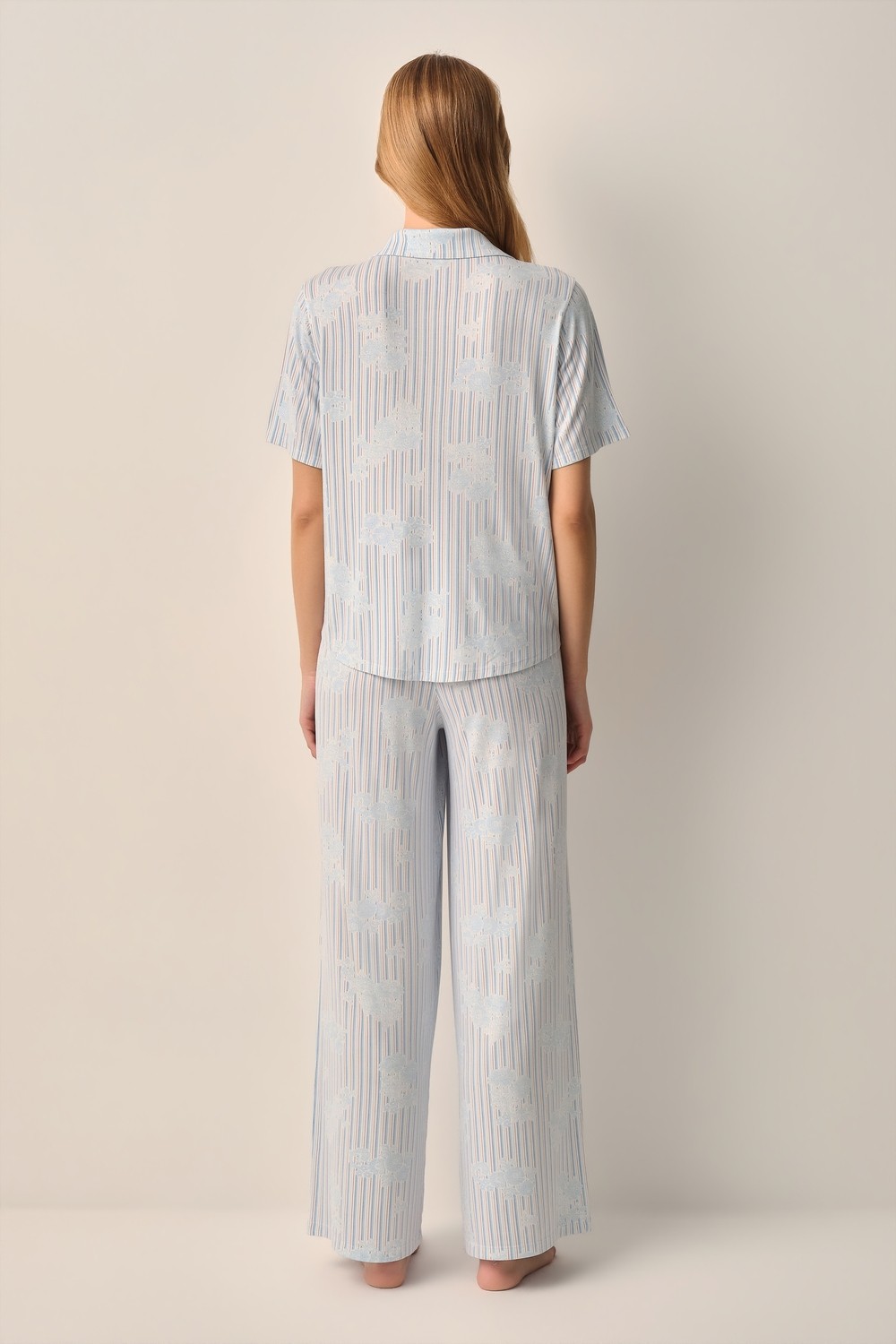 Suwen Lady Gömlek Yaka Pijama Takımı görsel 4