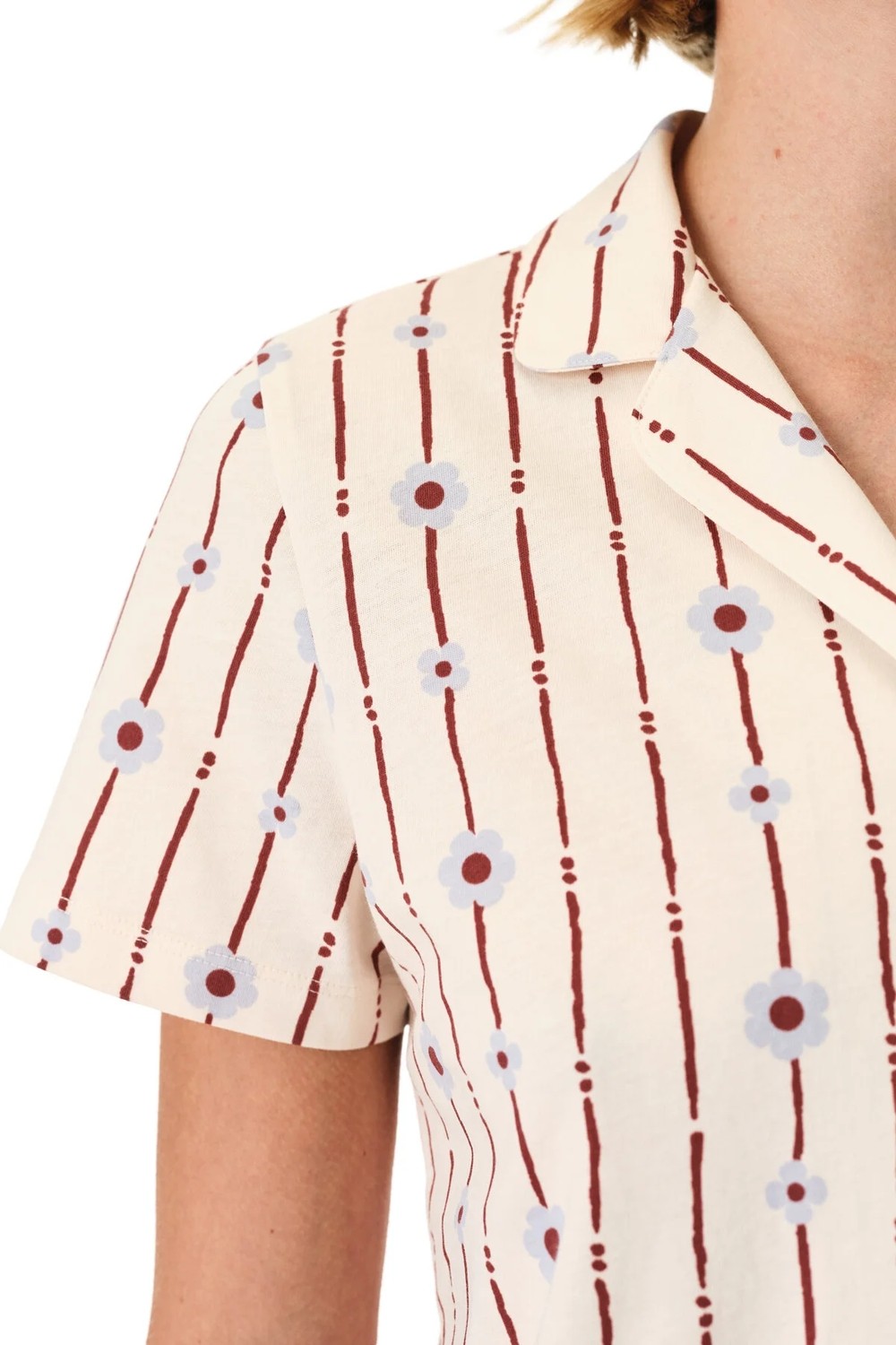 Penti Çiçekli Bliss Kısa Kollu Gömlek Pantolon Pijama Takımı görsel 2