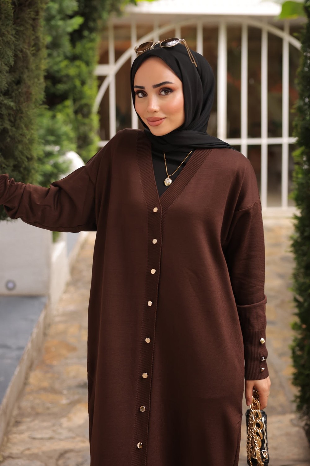İmaj Butik Lacivert Soğuk Iplik Triko Hırka görsel 4