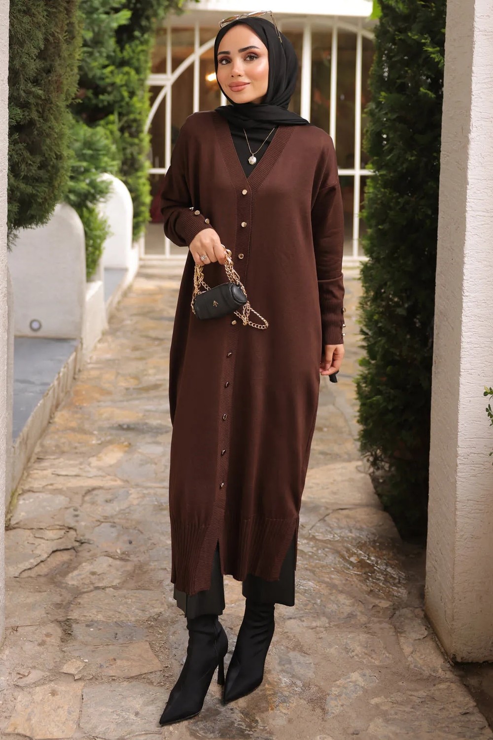 İmaj Butik Lacivert Soğuk Iplik Triko Hırka görsel 5