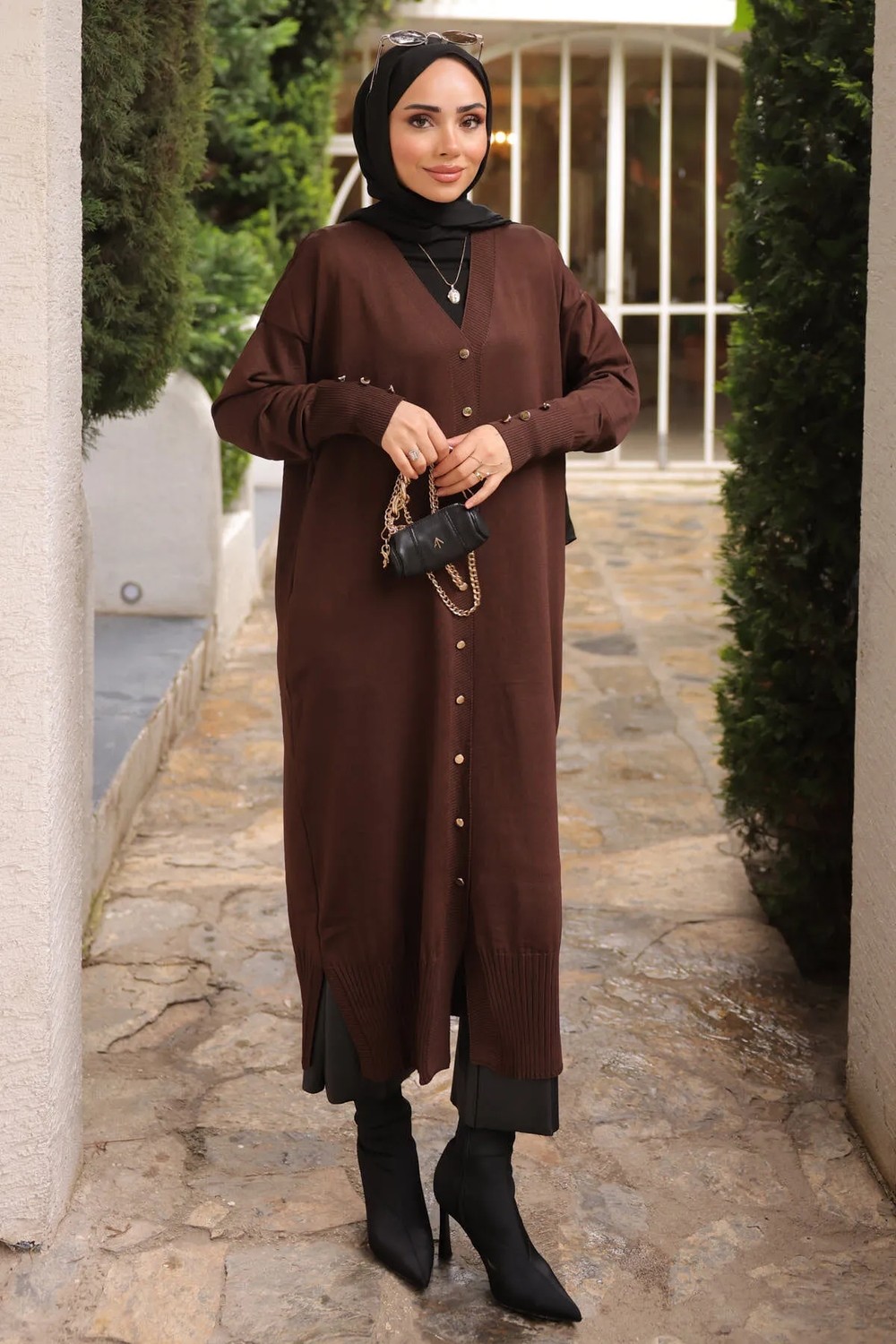 İmaj Butik Lacivert Soğuk Iplik Triko Hırka görsel 7