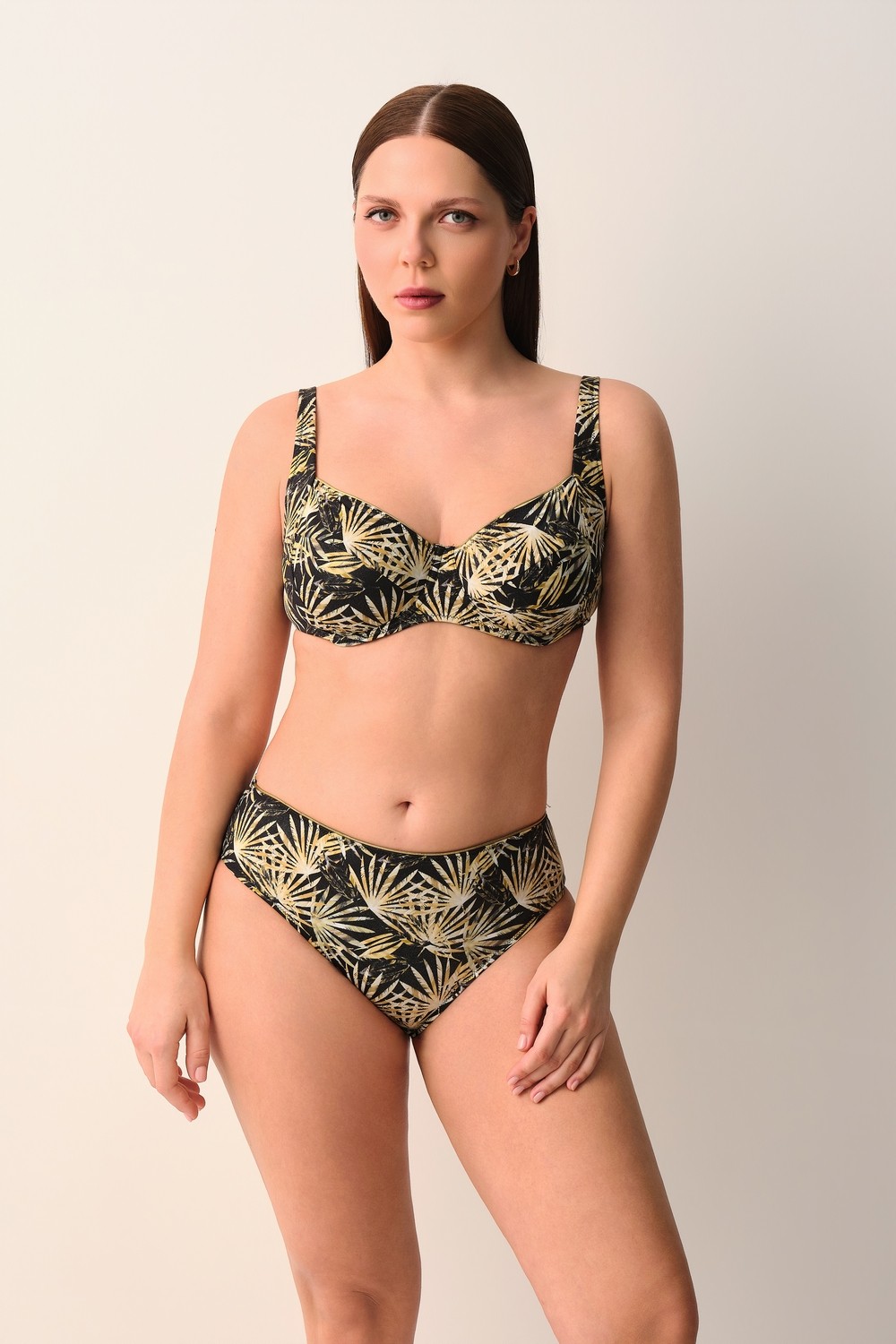 Suwen Palm Biyeli Şerit Detaylı Bikini Alt görsel 2