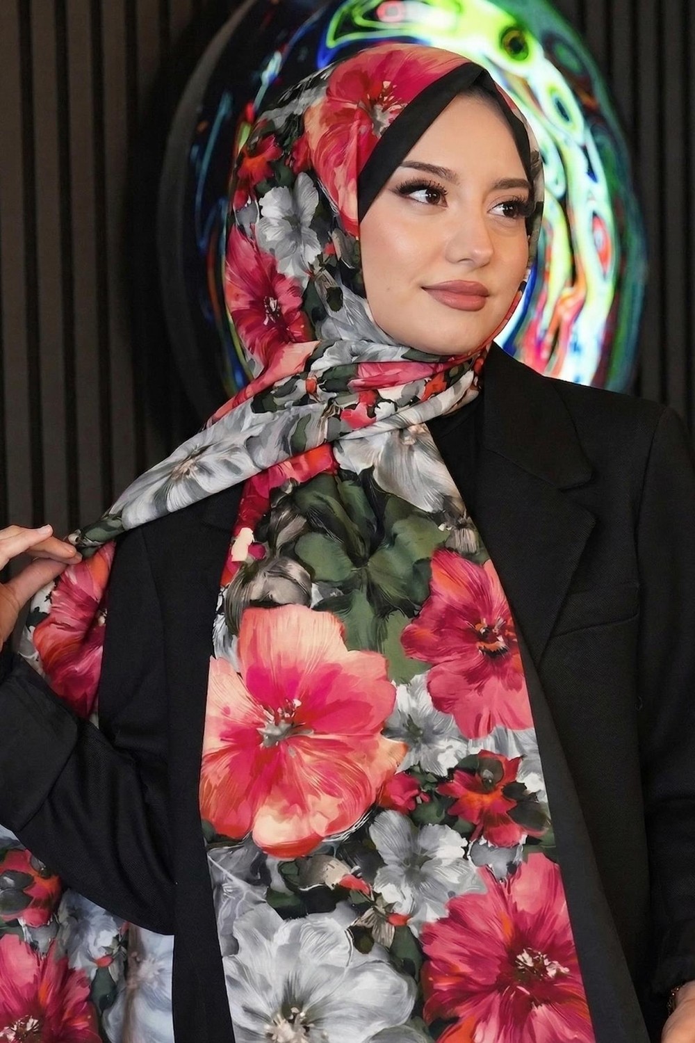 Afvente Degrade Füme Soft Pamuk Şal