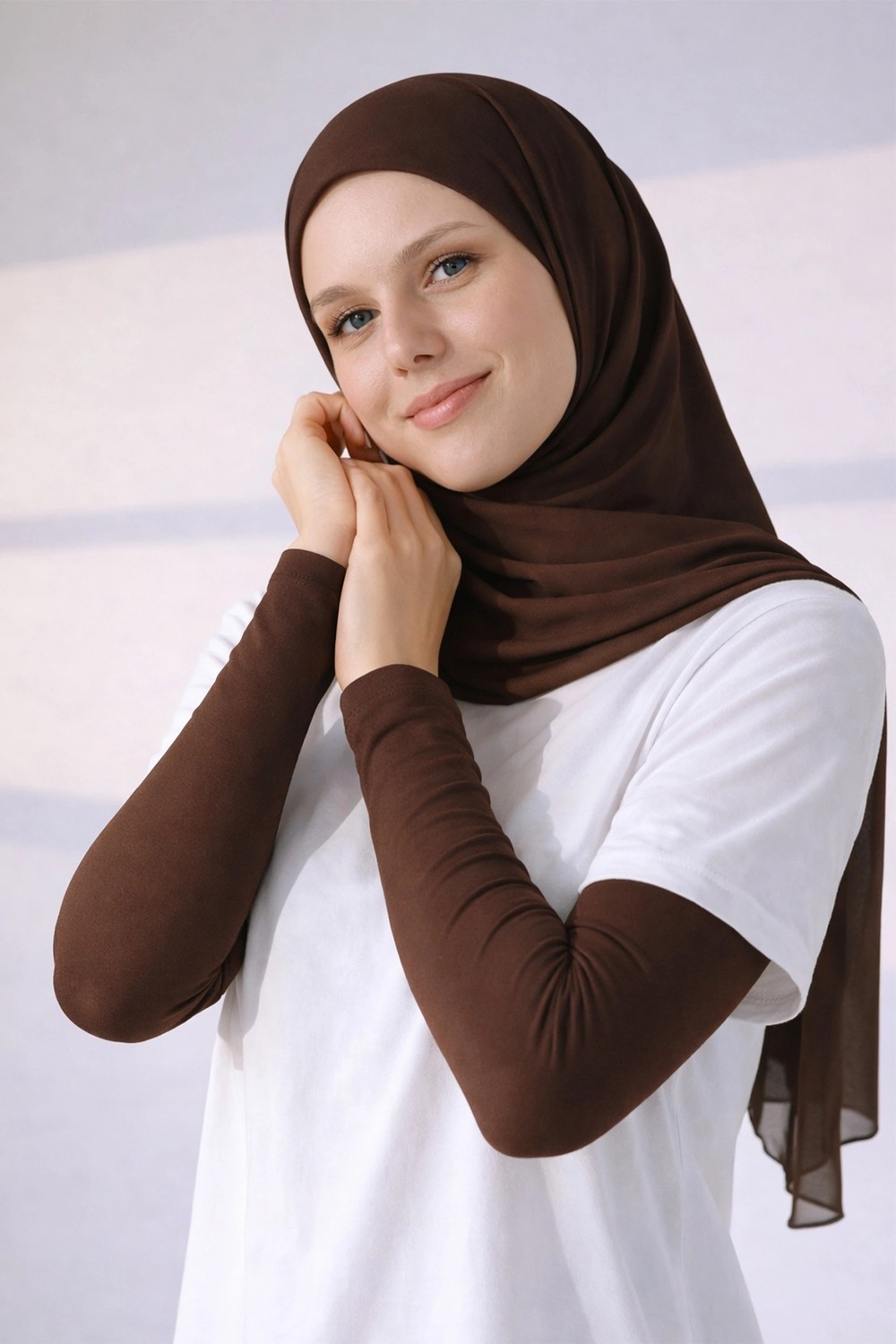 Erdenay Tekstil Kaliteli Penye Namaz Kolluğu 3 Çift - Siyah - Beyaz - Kahve görsel 4