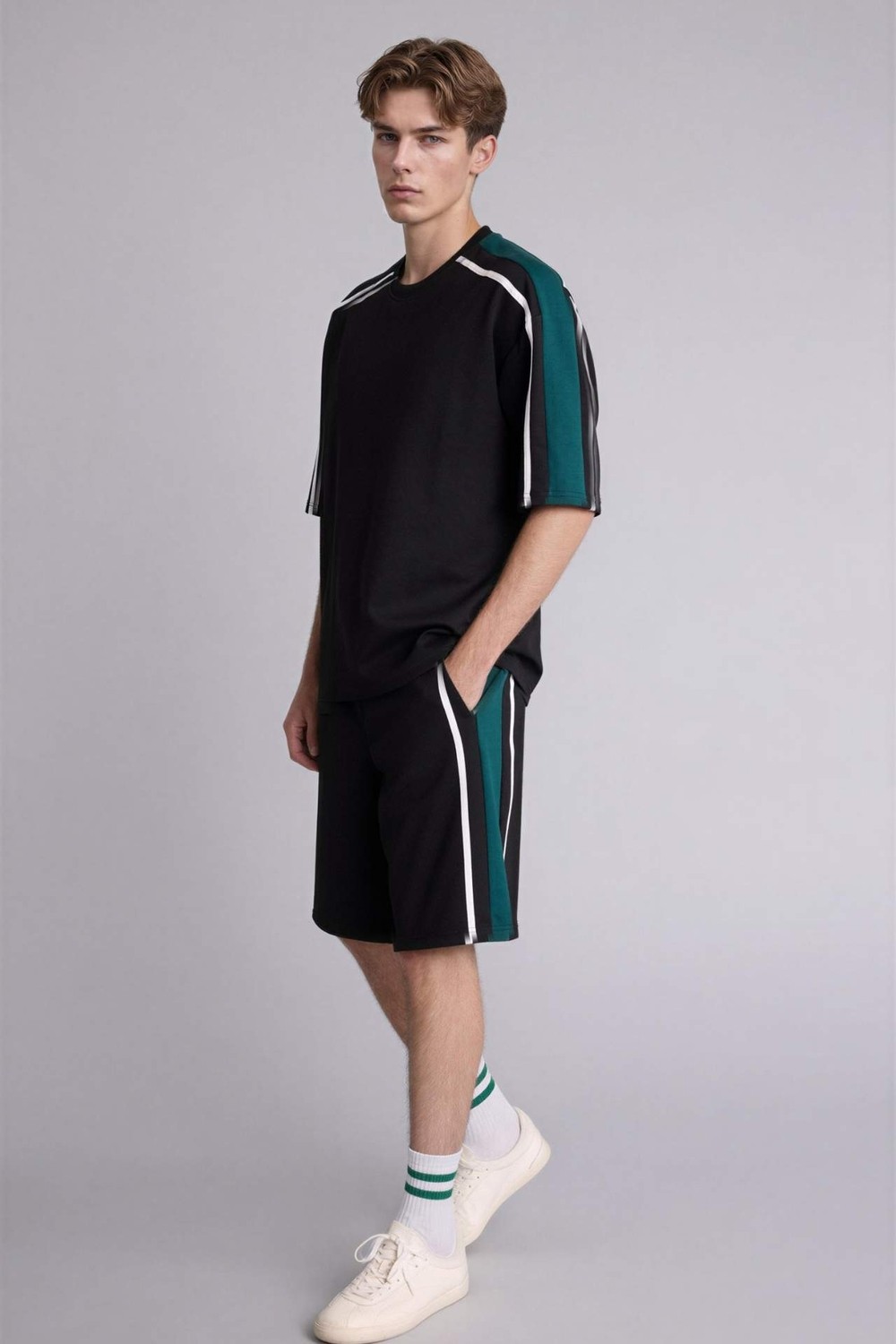 DeFacto Baggy Fit Beli Lastikli Şort G4186AX26SM