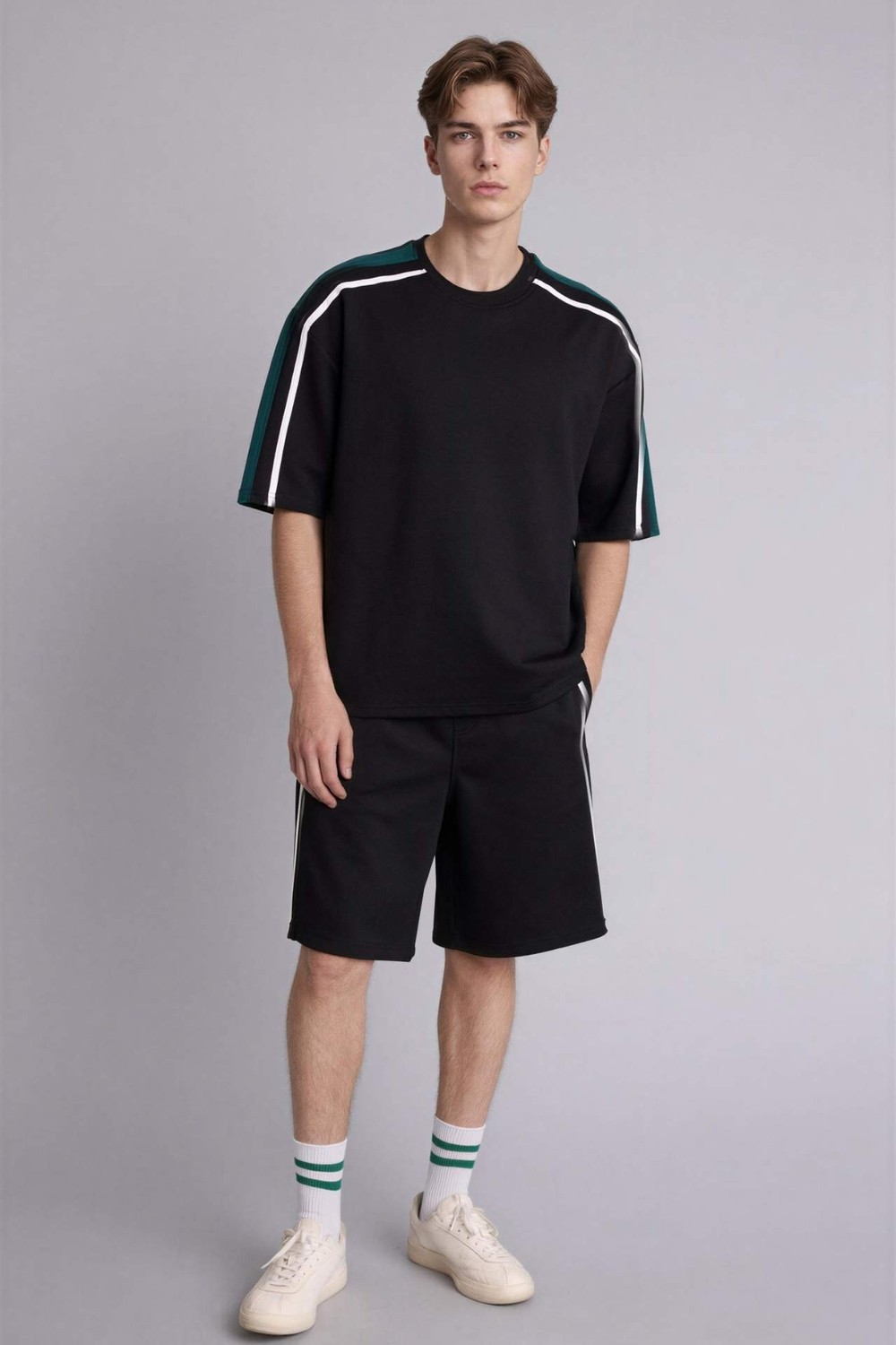 DeFacto Baggy Fit Beli Lastikli Şort G4186AX26SM görsel 2