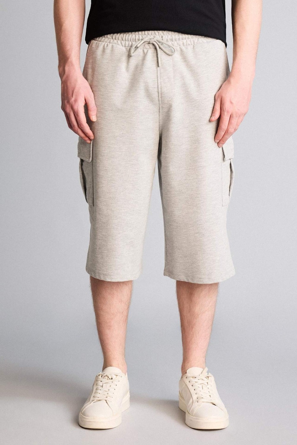 DeFacto Relax Fit Düz Paça Sweatshirt Kumaşı Uzun Şort T4693AZ26SM görsel 8