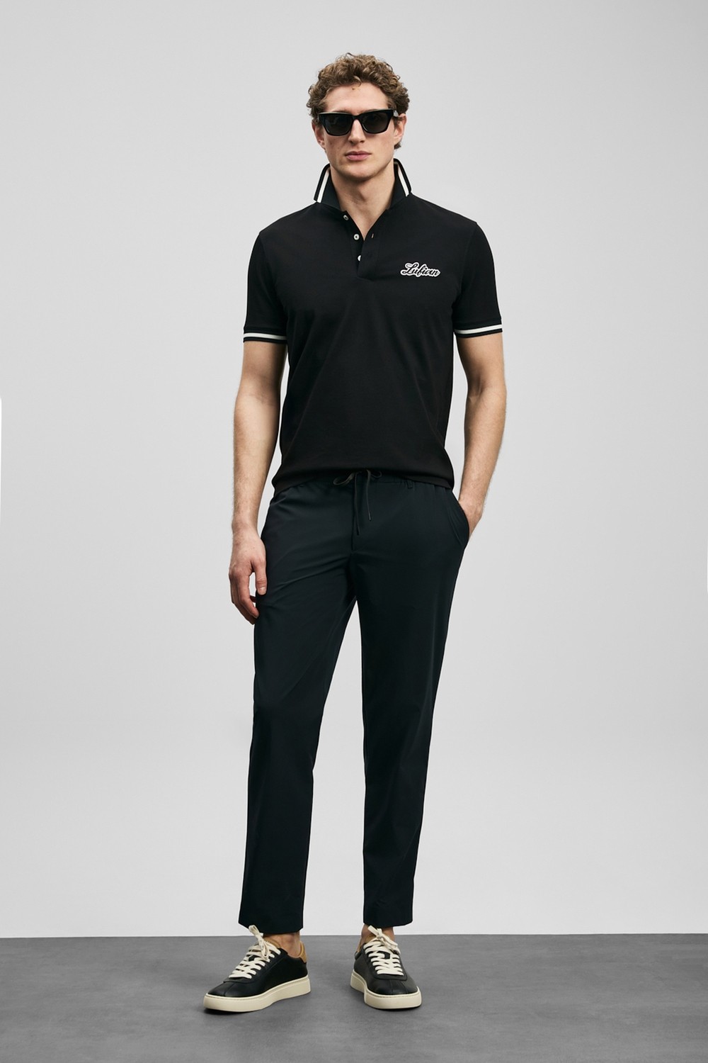 Lufian Artos Smart Erkek Polo Tişört Siyah görsel 2