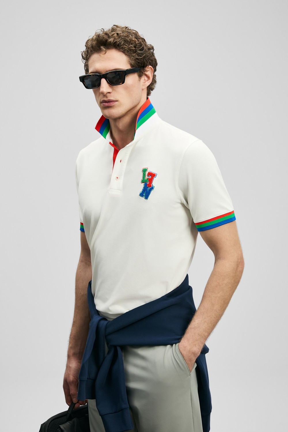Lufian Fun Smart Erkek Polo Tişört Kırık Beyaz görsel 6