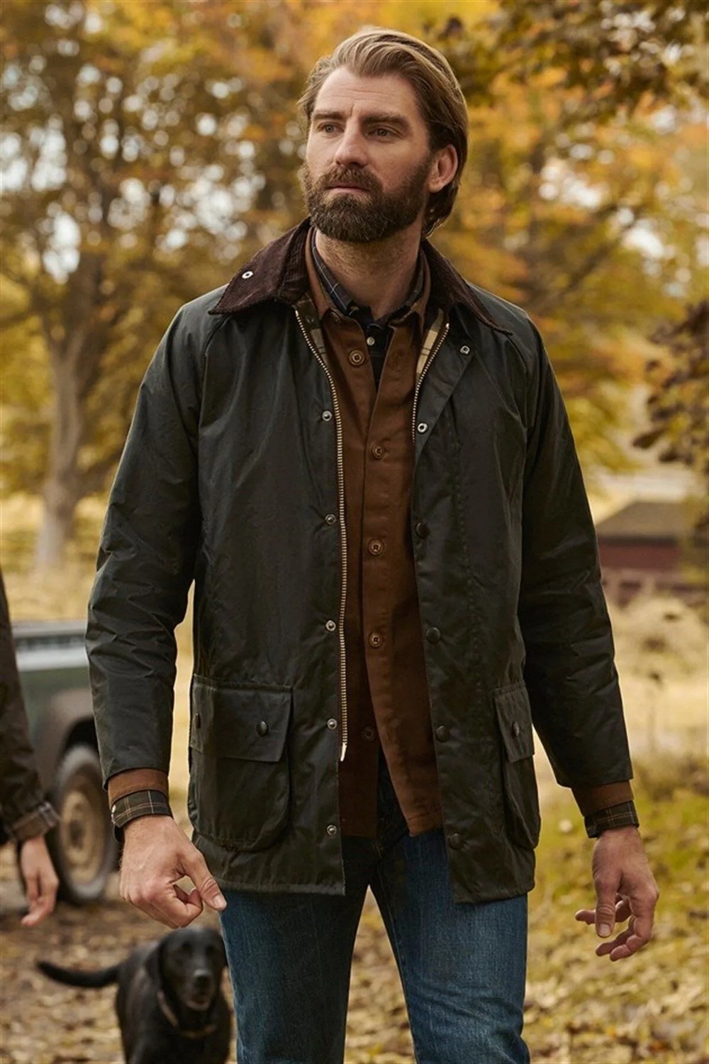Barbour Beaufort SG91 Sage Yağlı Ceket Erkek Günlük Kullanım İçin Yeşil Renk Orta Kalınlık görsel 7