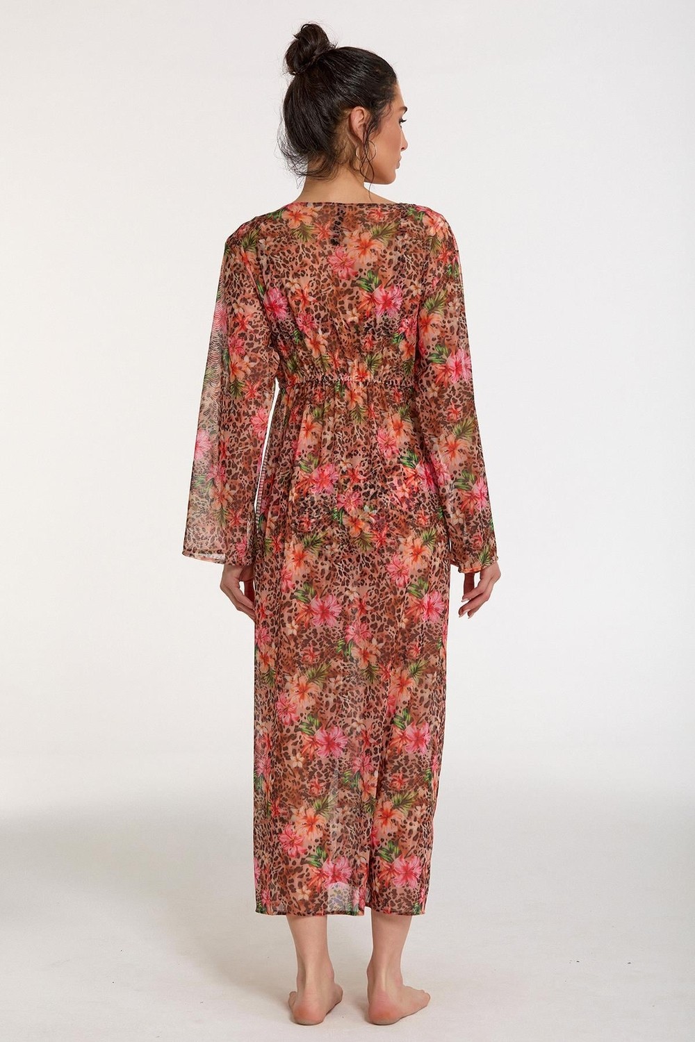 Argento Önü Açık Uzun Kaftan 2106-3015 görsel 2