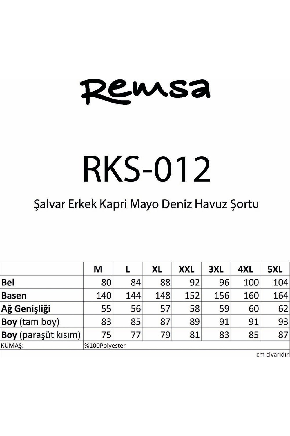 Remsa Mayo Şalvar Erkek Kapri Mayo Deniz Havuz Şortu RKS-012 Lacivert görsel 7