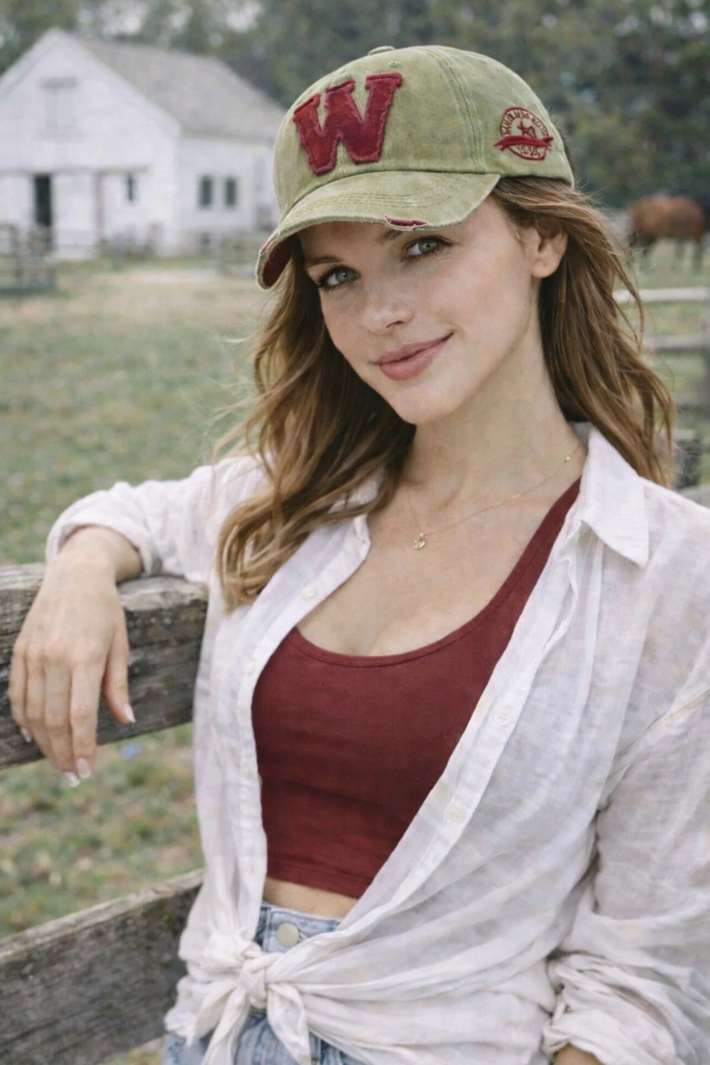 Ritagarcia W Nakışlı Eskitme Model Kadın Beyzbol Şapkası - Vintage Cap görsel 7