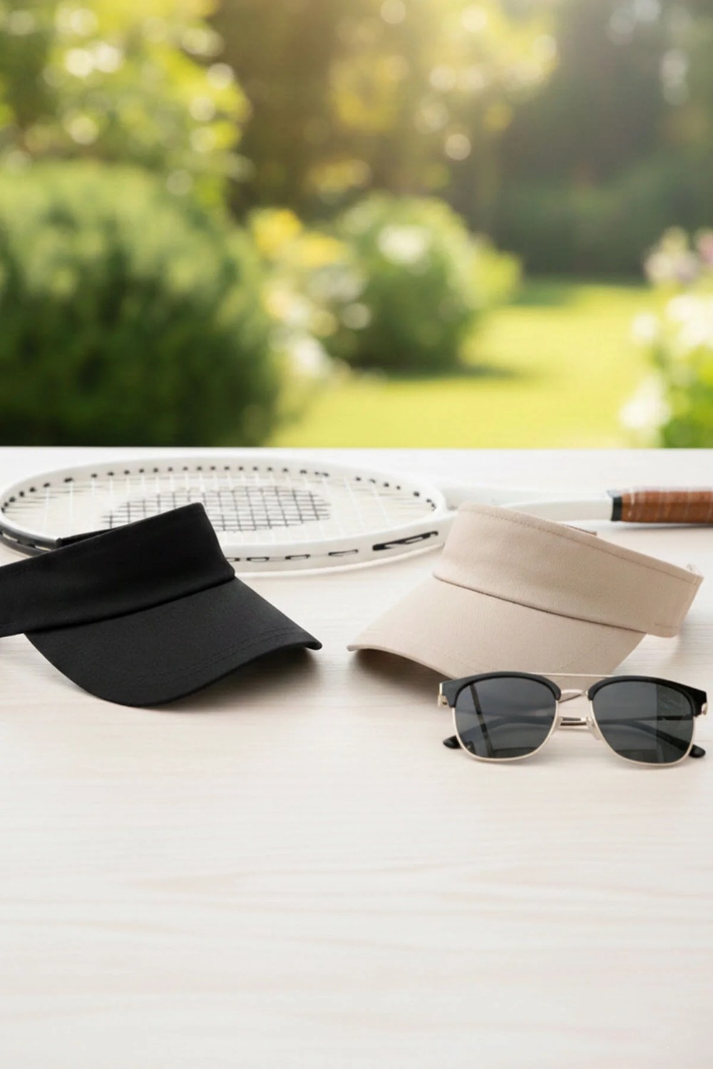 Ritagarcia Ritagarci Unisex 2'li Paket Ayarlanabilir Tenis Vizör Şapka Seti - Güneş Koruyucu Spor Siperlik