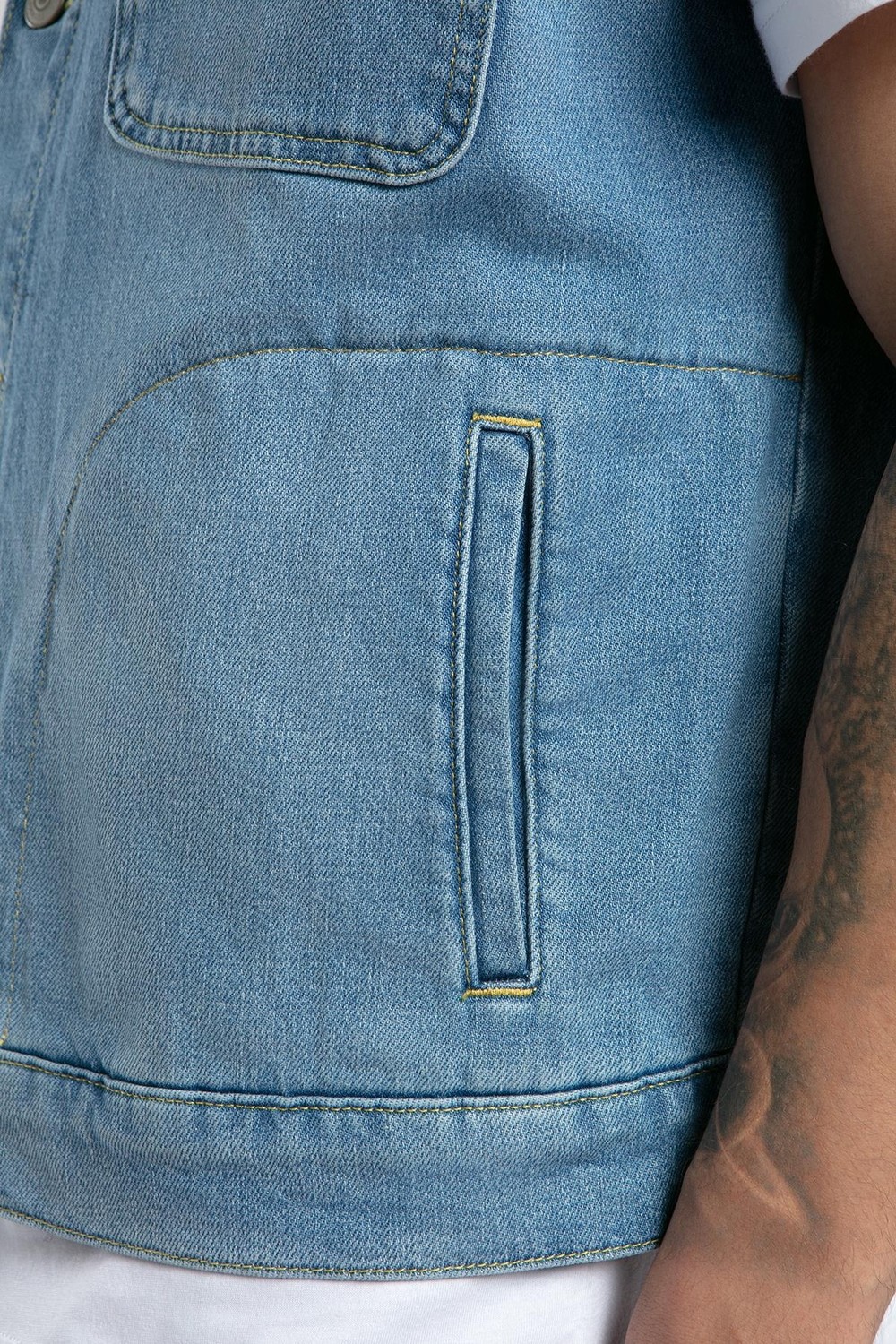Lee Cooper Over Vest Erkek Jean Yelek görsel 6