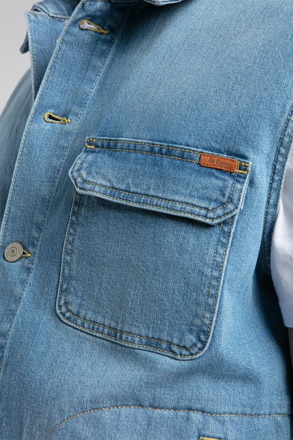 Lee Cooper Over Vest Erkek Jean Yelek görsel 7