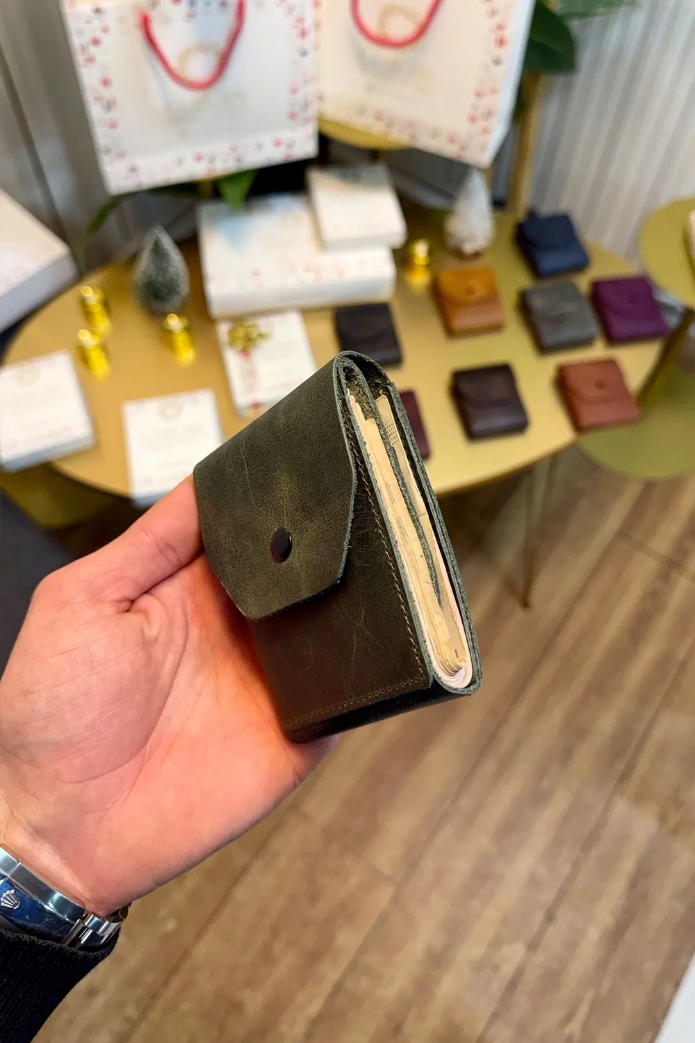Cüzcan Signum Hakiki Deri Minimalist Katlamalı Cüzdan - Para Portföyü görsel 5