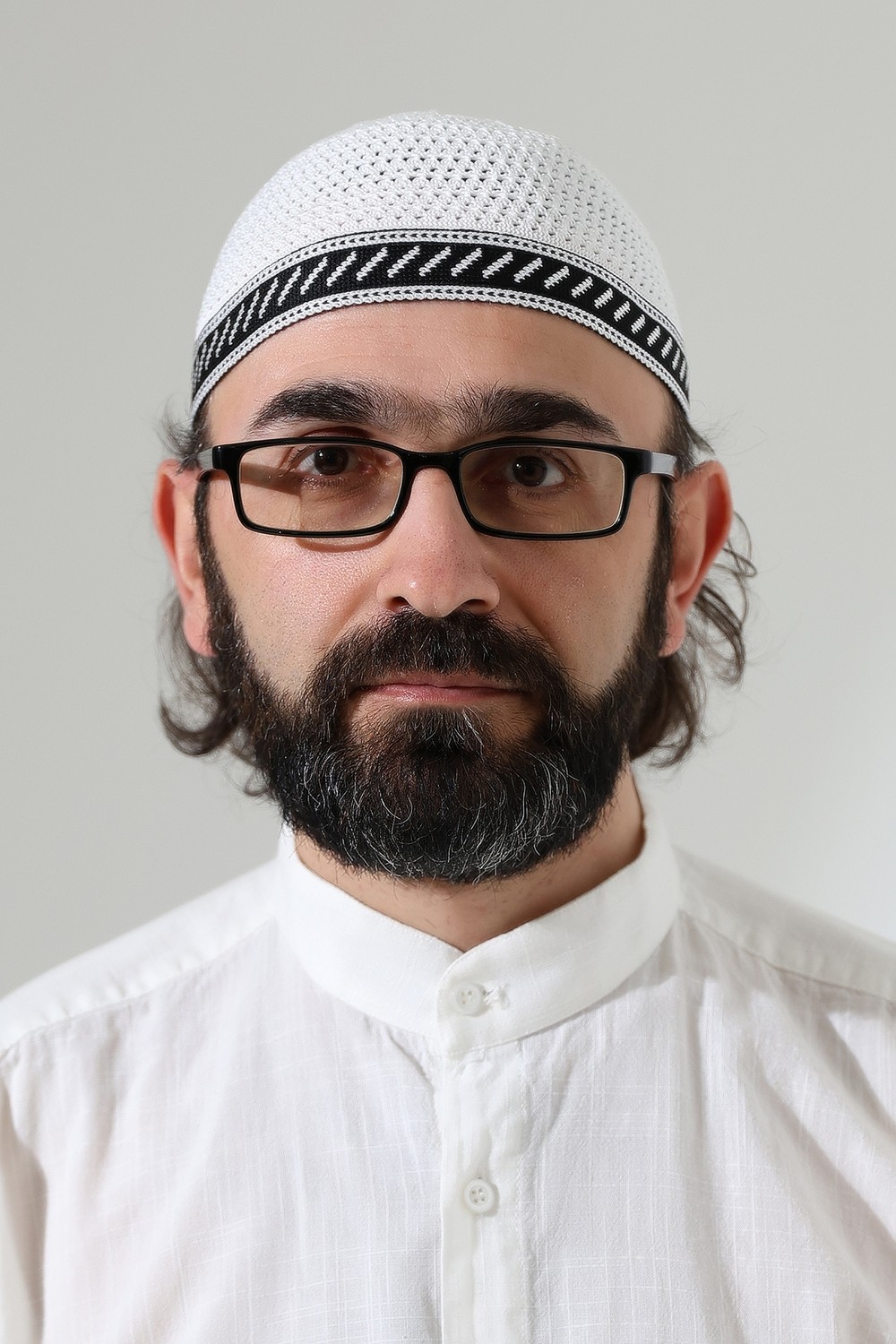 İhvan Online Milad Şerit Detaylı Namaz Takkesi, Desenli Makine Örgüsü Takke - Beyaz görsel 2