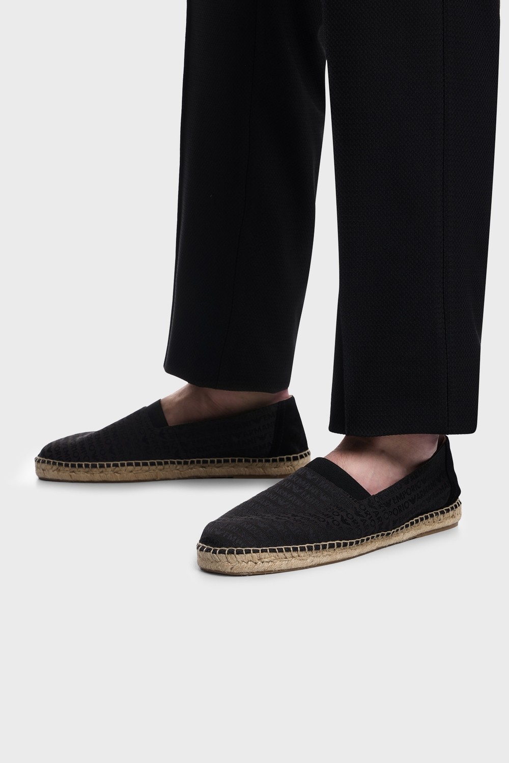 Emporio Armani Logo Baskılı Jakarlı Espadril Erkek Espadril EM005853 AF25529 MC012 görsel 2