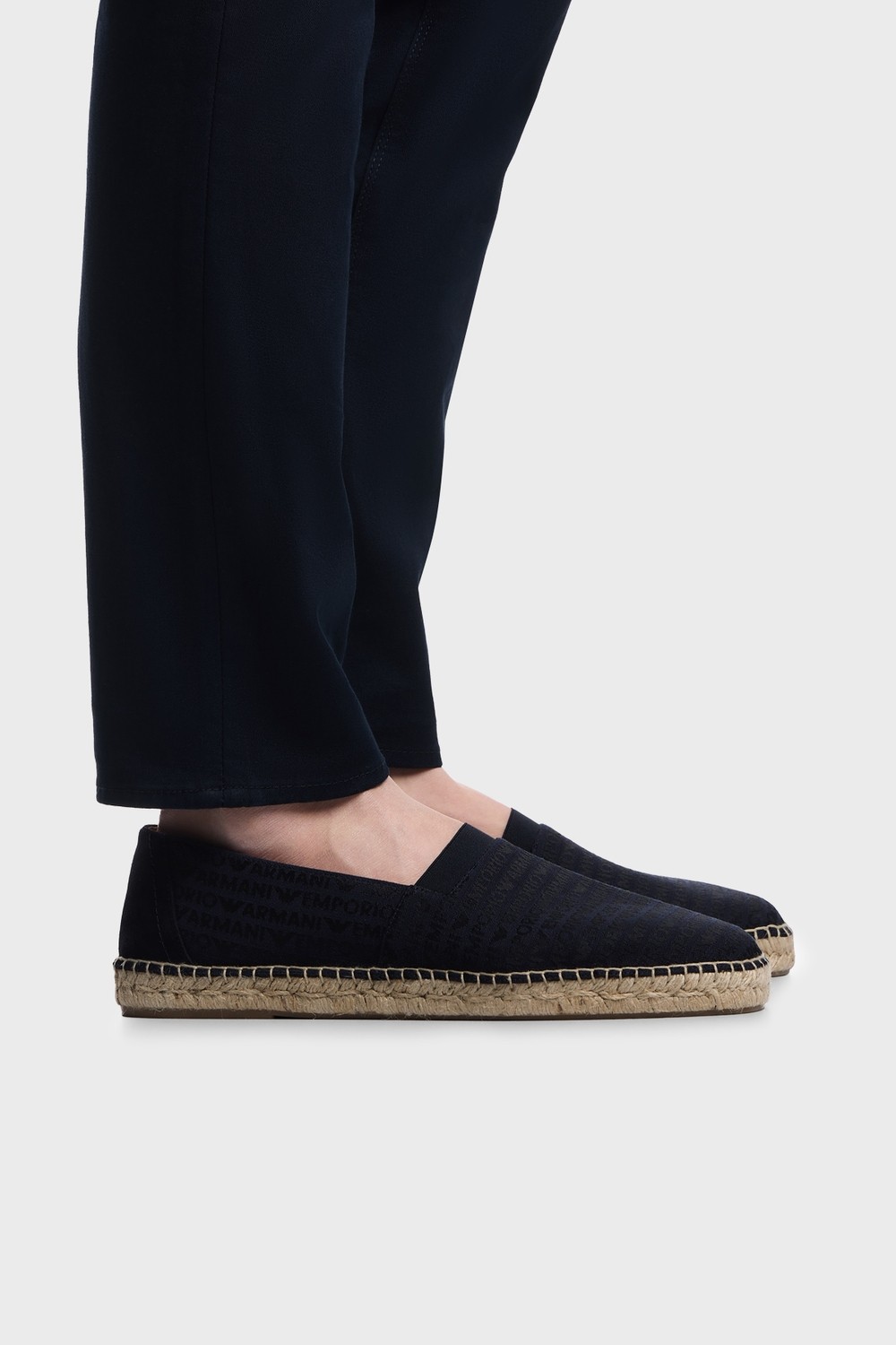 Emporio Armani Logo Baskılı Jakarlı Espadril Erkek Espadril EM005853 AF25529 MB418 görsel 2