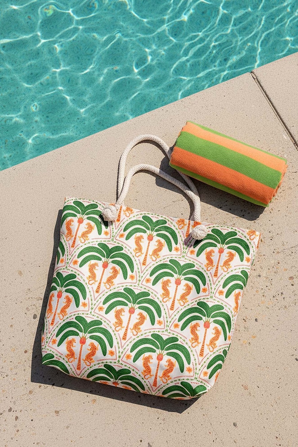 Tropical Tiger Plaj Çantası görsel 6