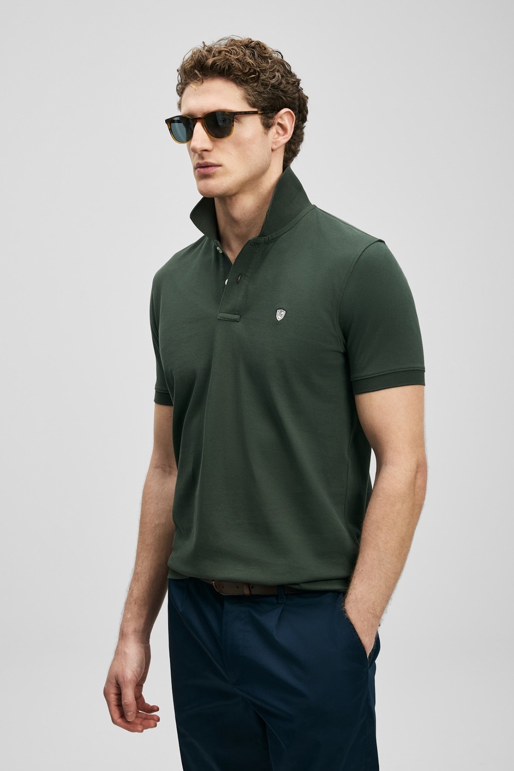 Lufian Laon Smart Erkek Polo Tişört Siyah