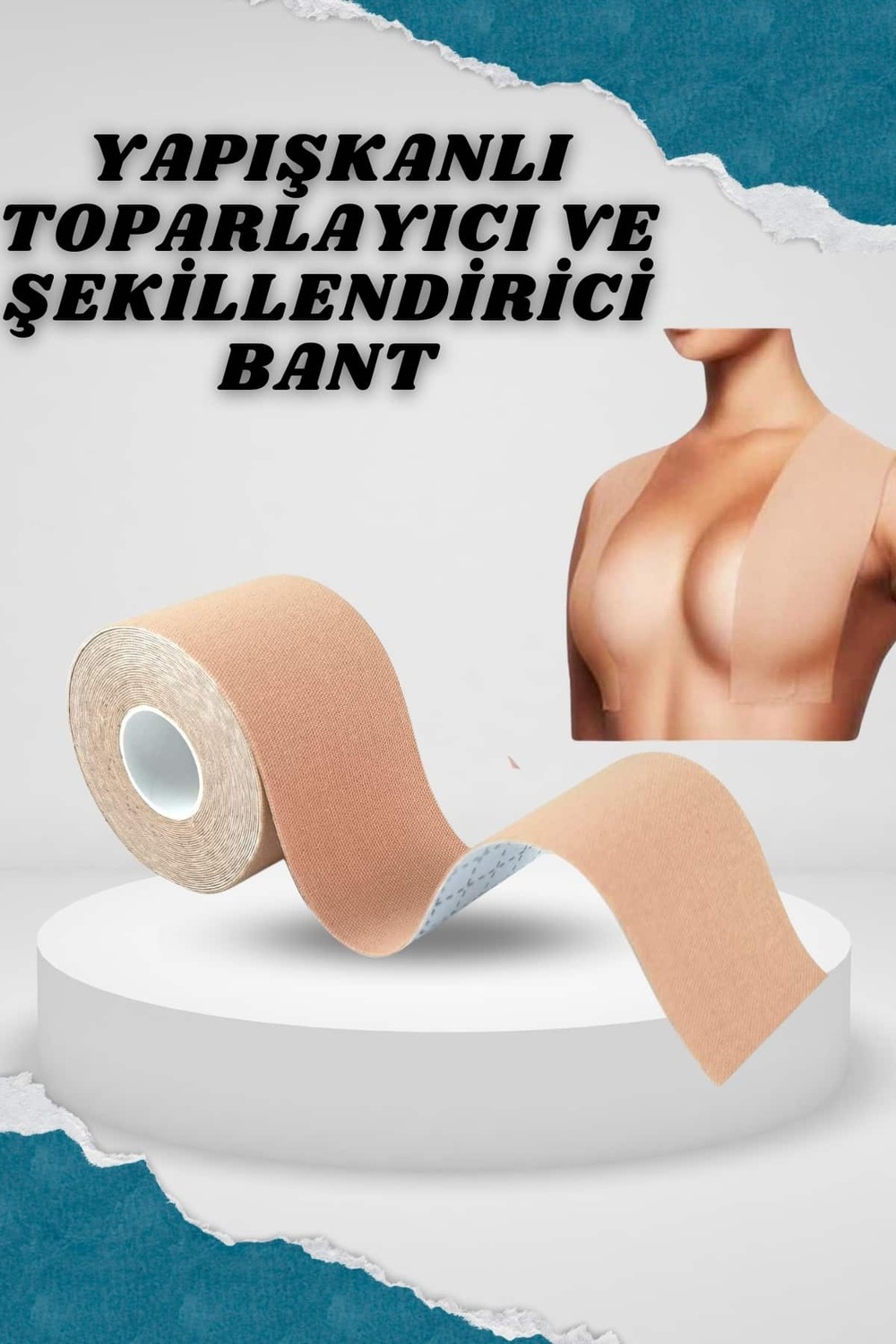 Al-Kar Ticaret Toparlayıcı Göğüs Bandı Şekillendirici Ten Rengine Uygun Esnek Hassas Ciltlere Uygun - Lisinya