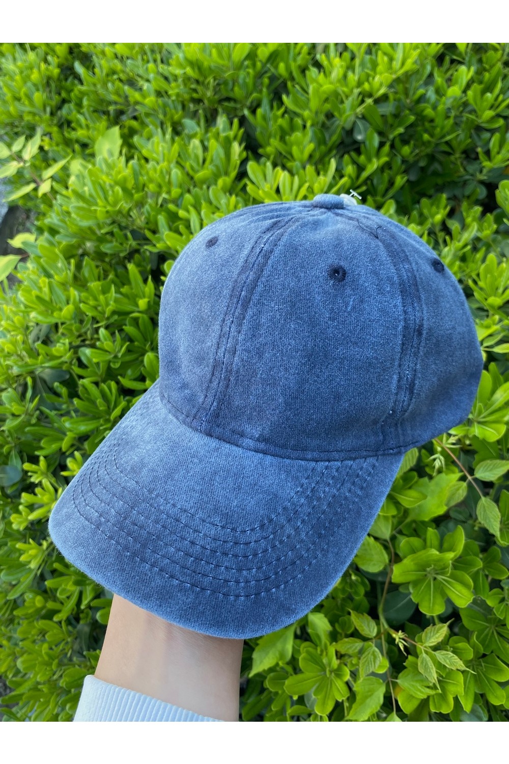 SF Collection Unisex Eskitme Detaylı Yıkamalı Pamuklu Kot Vintage Şapka görsel 3