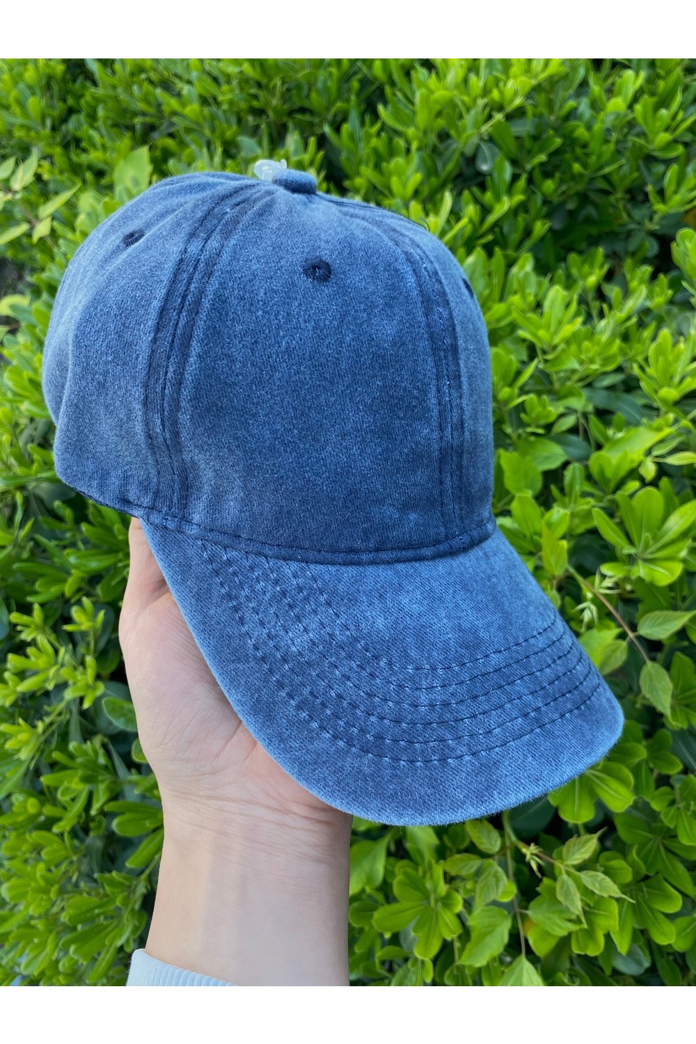 SF Collection Unisex Eskitme Detaylı Yıkamalı Pamuklu Kot Vintage Şapka görsel 4