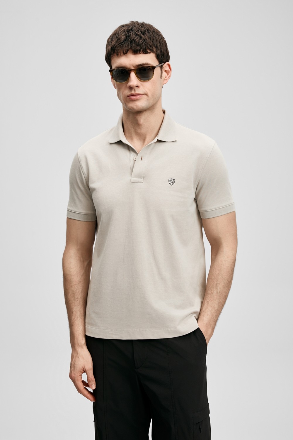 Lufian Laon Smart Erkek Polo Tişört Siyah