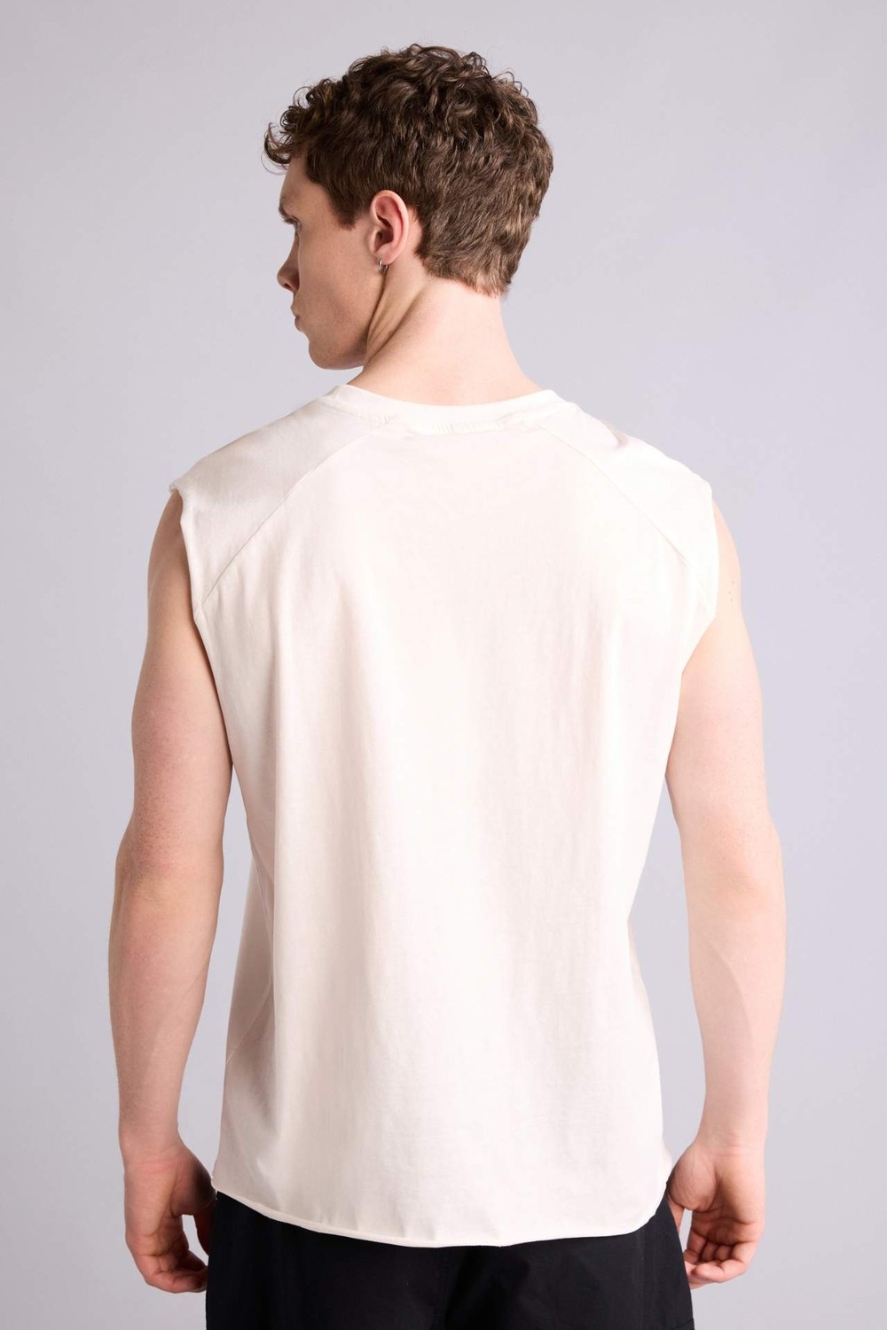 DeFacto %100 Pamuk Boxy Fit Slogan Desenli Bisiklet Yaka Atlet H3629AX26SM görsel 6