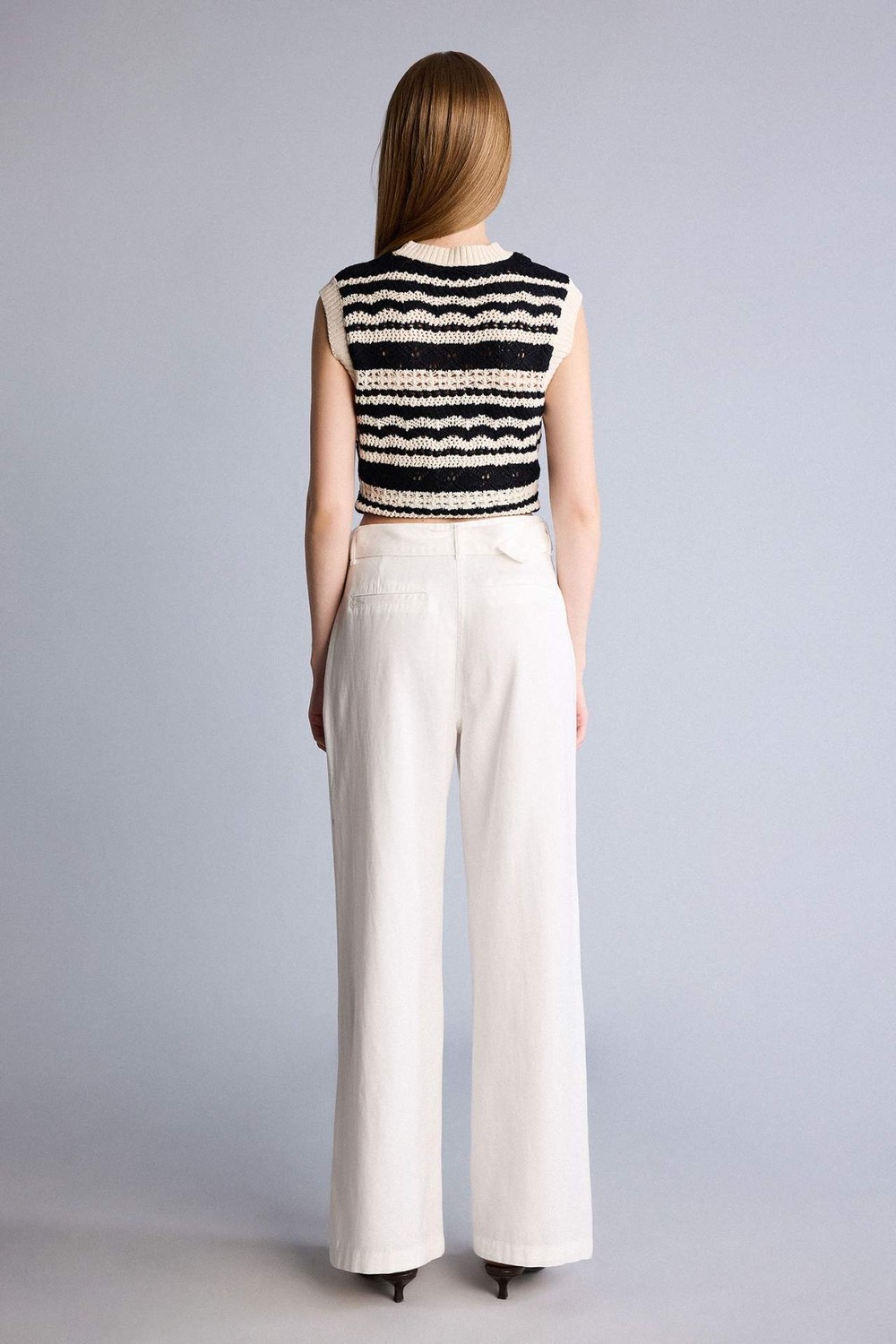 DeFacto Yüksek Bel Wide Leg Pantolon D4467AX26SP görsel 4