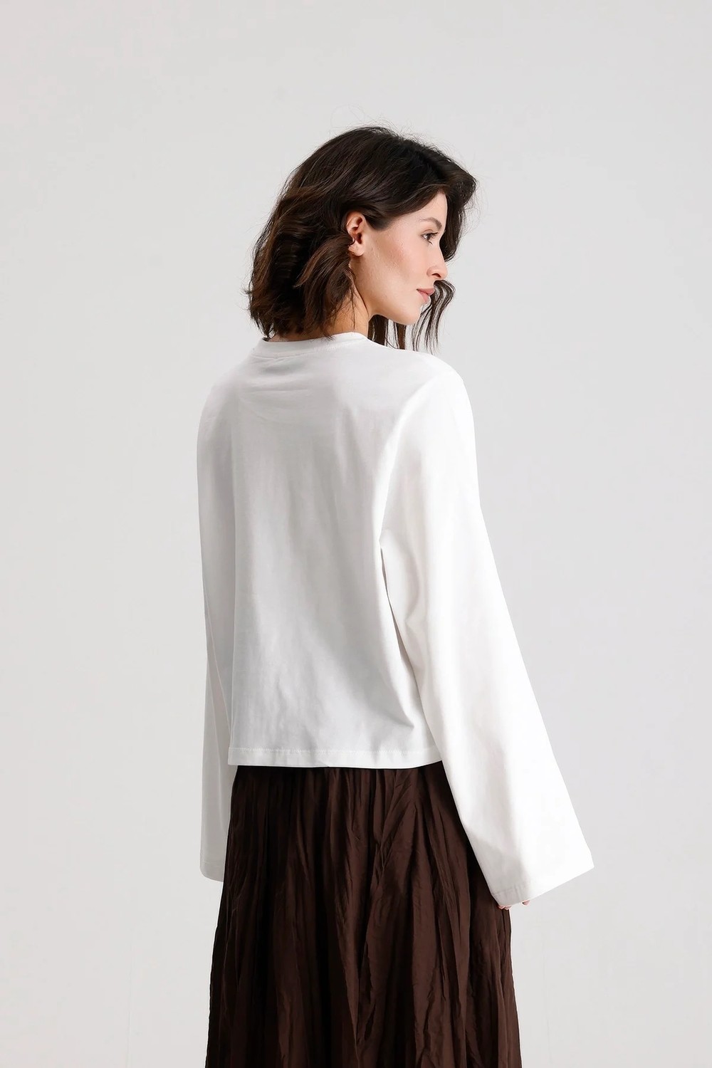 Minaaise Oversize Baskılı T-shirt Haki görsel 7