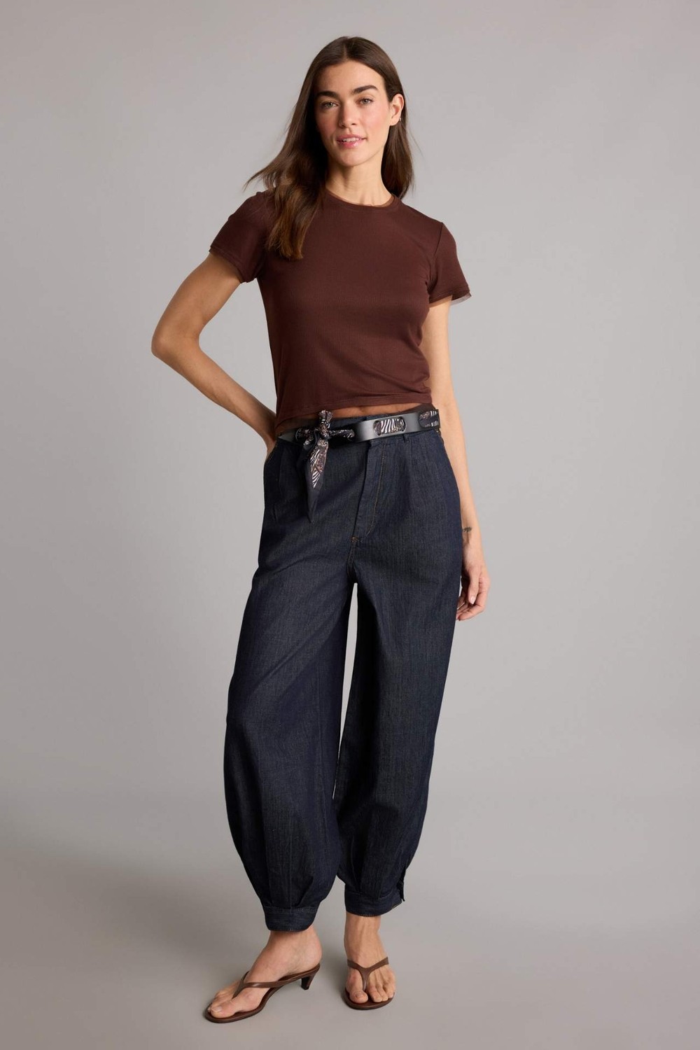 DeFacto Slim Fit Bisiklet Yaka Fitilli Kaşkorse Kısa Kollu Tişört H5768AX26SP görsel 7