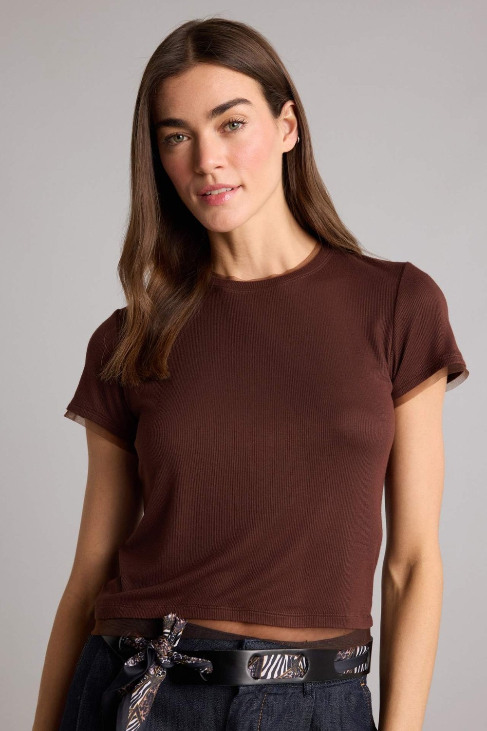 DeFacto Slim Fit Bisiklet Yaka Fitilli Kaşkorse Kısa Kollu Tişört H5768AX26SP görsel 8