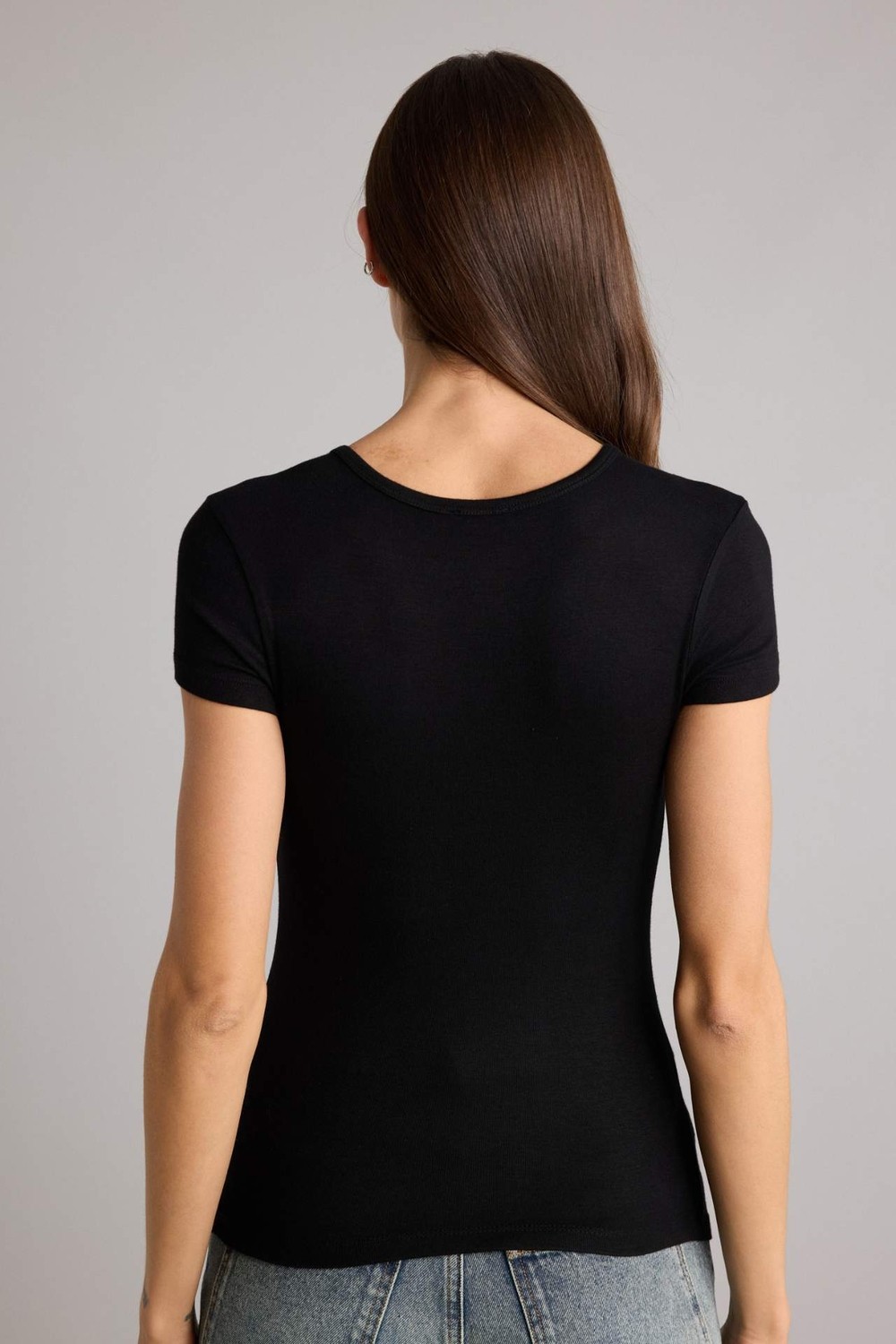 DeFacto Slim Fit Basic Tişört G2761AX26SM görsel 5