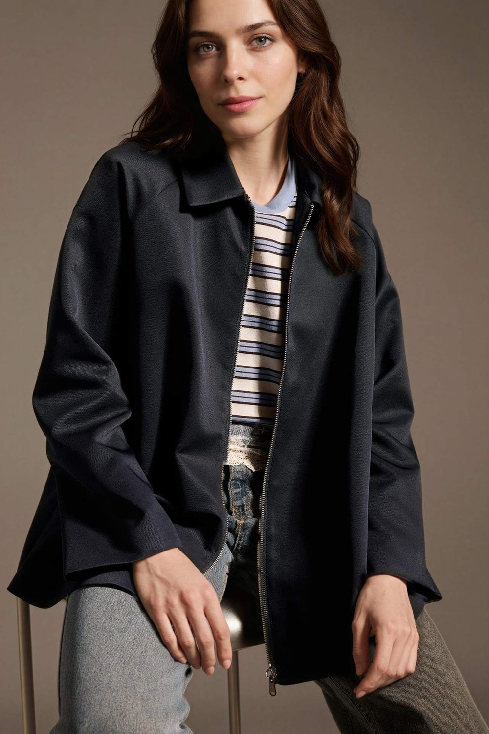 DeFacto Loose Fit Gabardin Trençkot H2391AX26SP