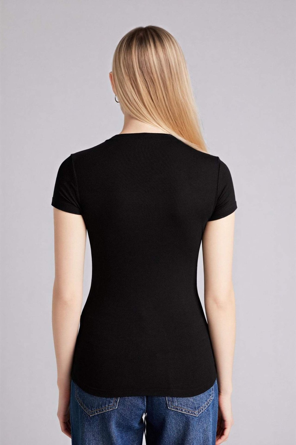 DeFacto Slim Fit Yarım Balıkçı Yaka Tişört E5906AX26SP görsel 6