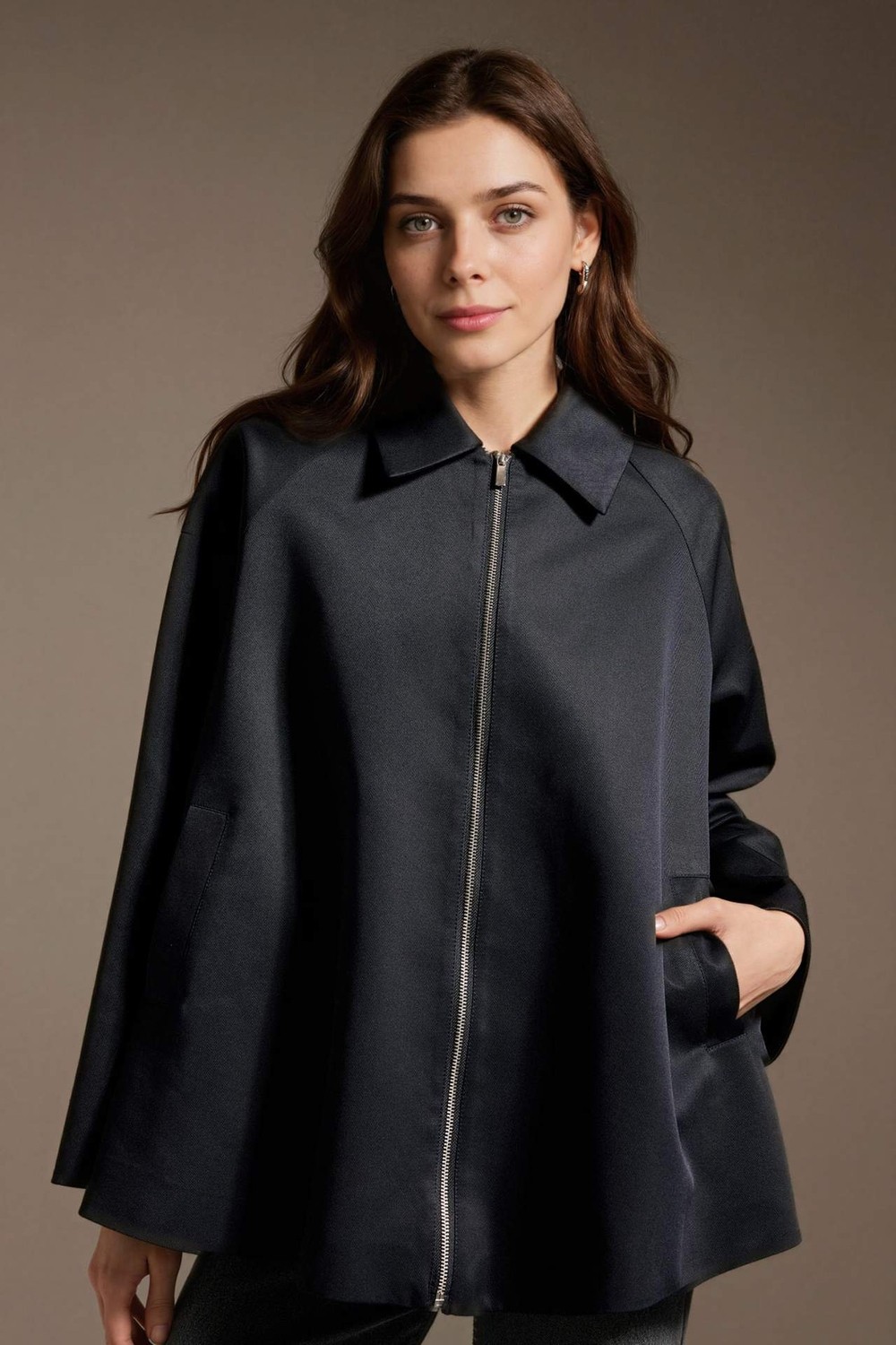 DeFacto Loose Fit Gabardin Trençkot H2391AX26SP görsel 2