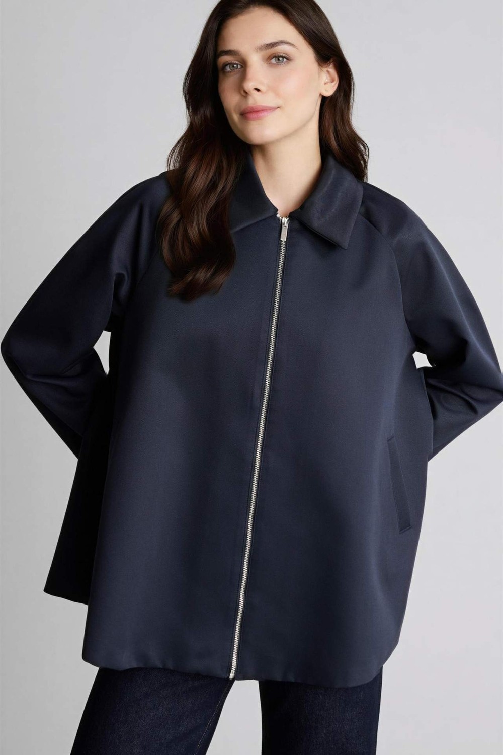 DeFacto Loose Fit Gabardin Trençkot H2391AX26SP görsel 3