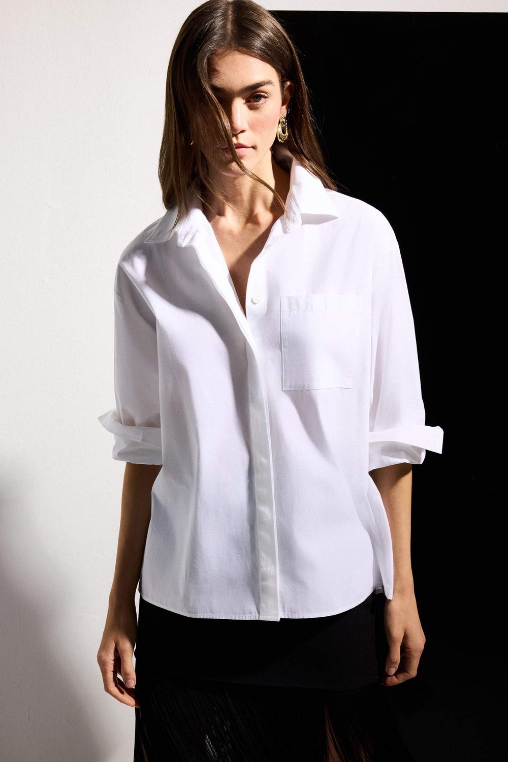 DeFacto %100 Pamuk Oversize Poplin Uzun Kollu Gömlek G9803AX26SP