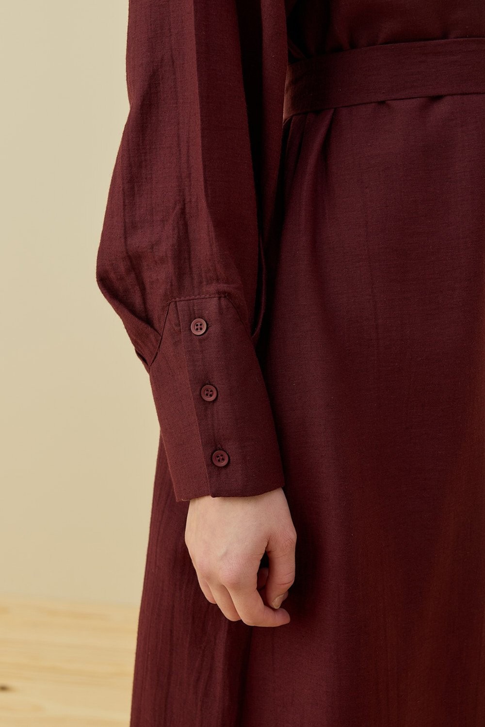 Merwish Vietnam Elbise 1777 Bordo görsel 3